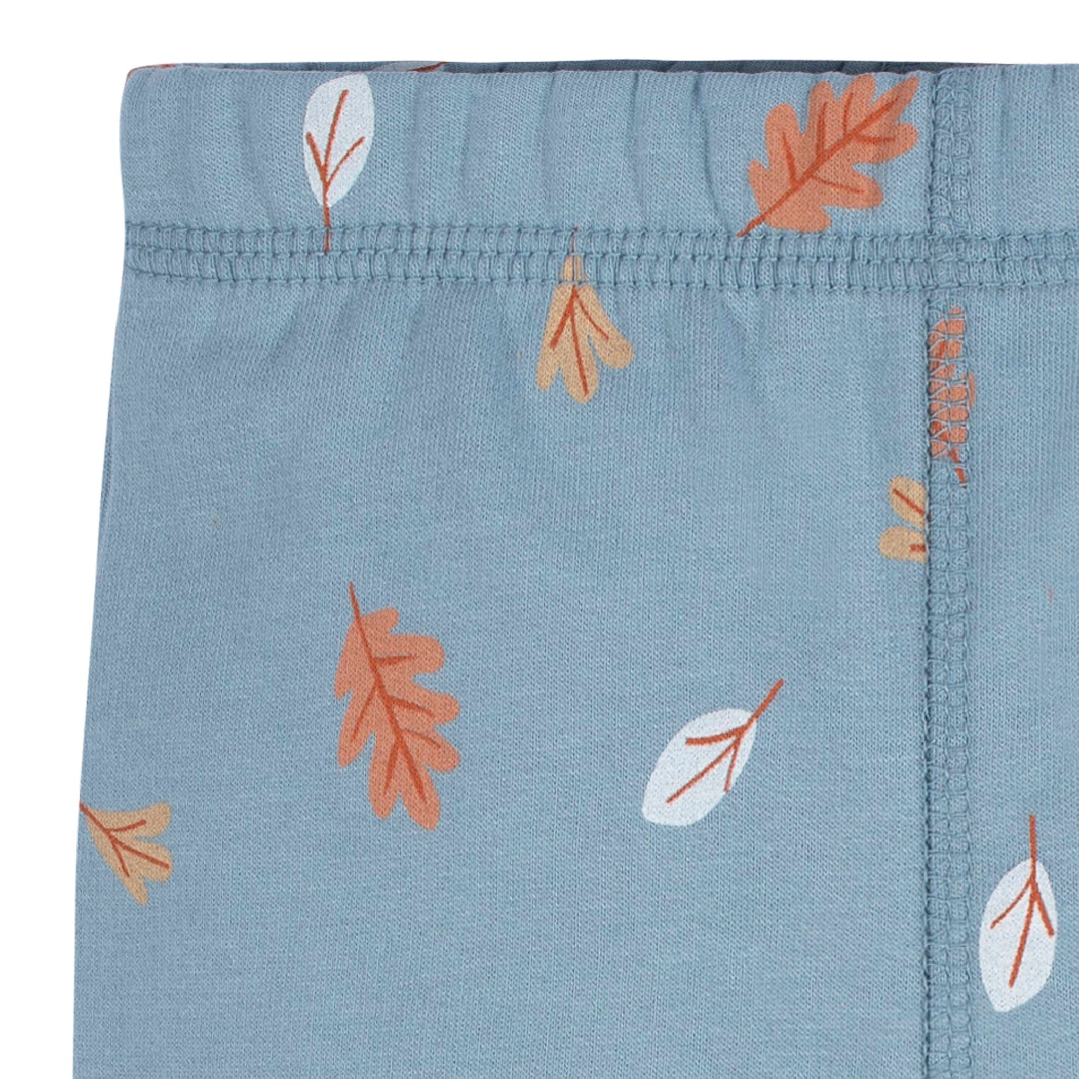2-Piece Infant & Toddler Boys Blue Leaves Sweatshirt & Pant Set - Image 7