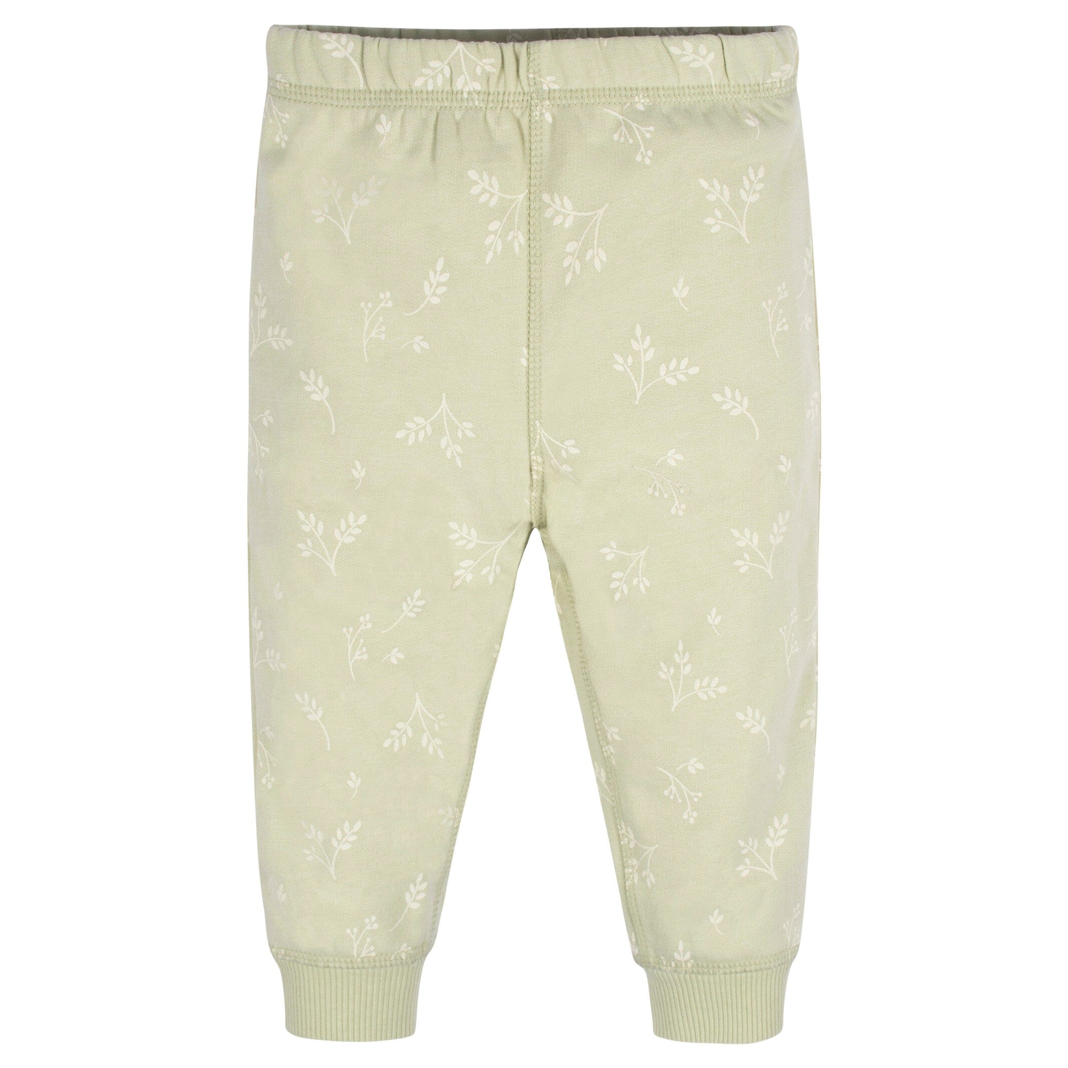 2-Piece Baby & Toddler Girls Green Leaves Sweatshirt & Pant Set - Image 6