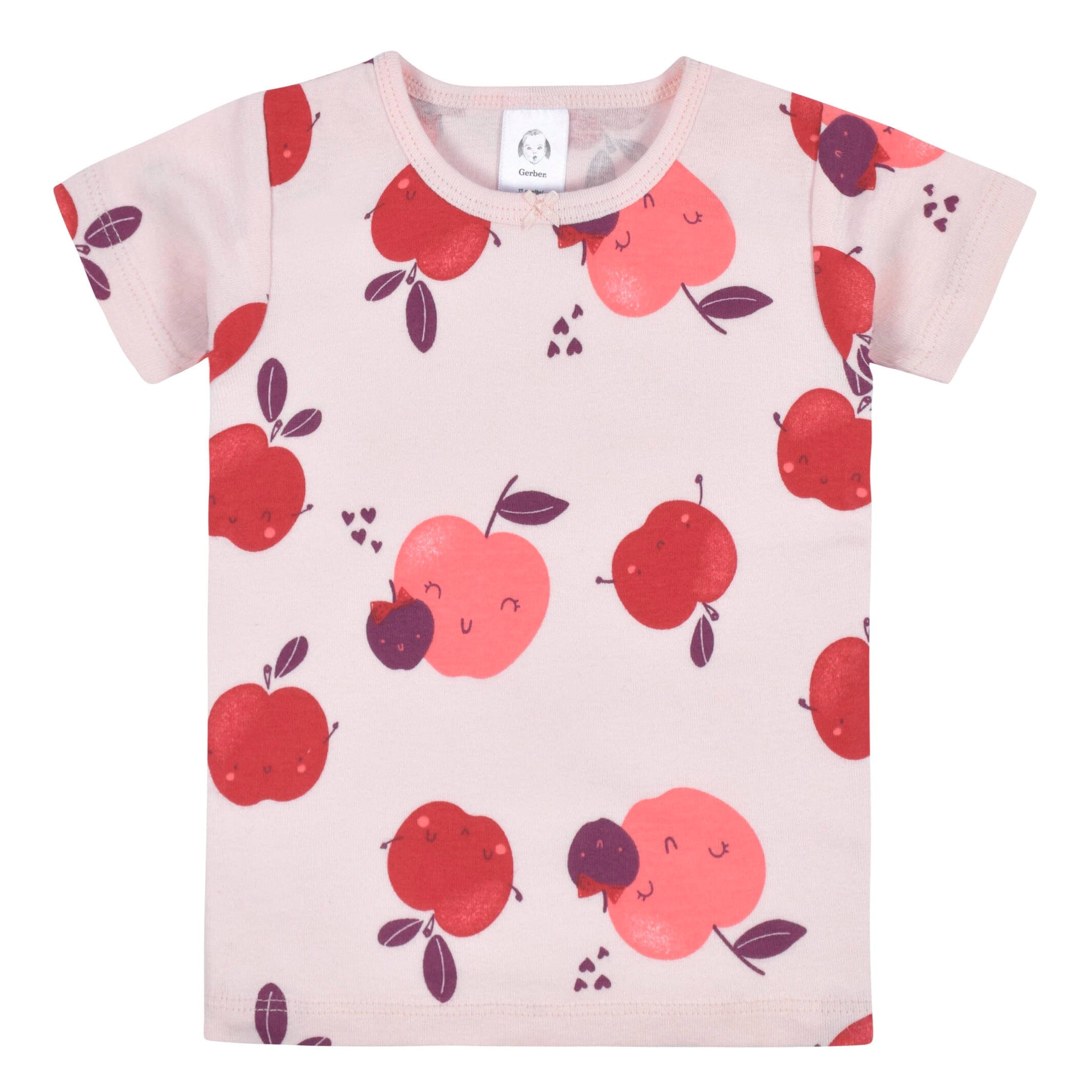 4-Piece Infant & Toddler Girls Apple Bouquets Snug Fit Cotton Pajamas - Image 8