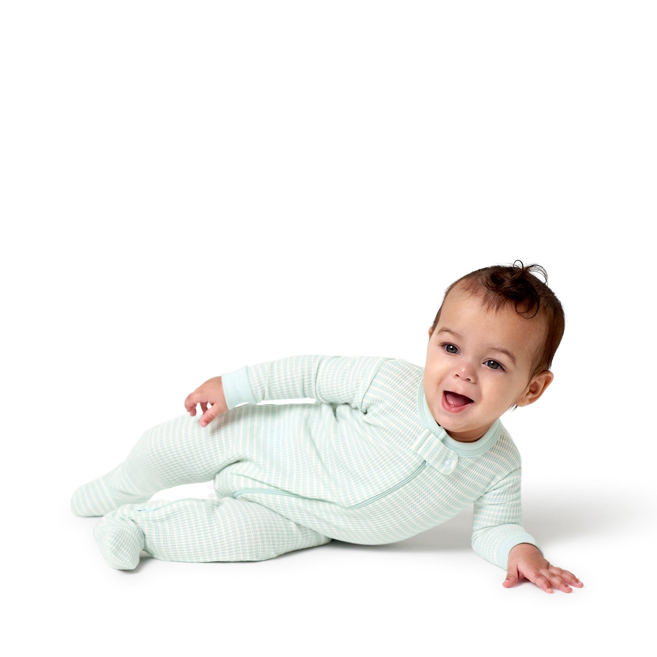 Baby Boys Stripe Snug Fit Footed Pajamas - Image 2