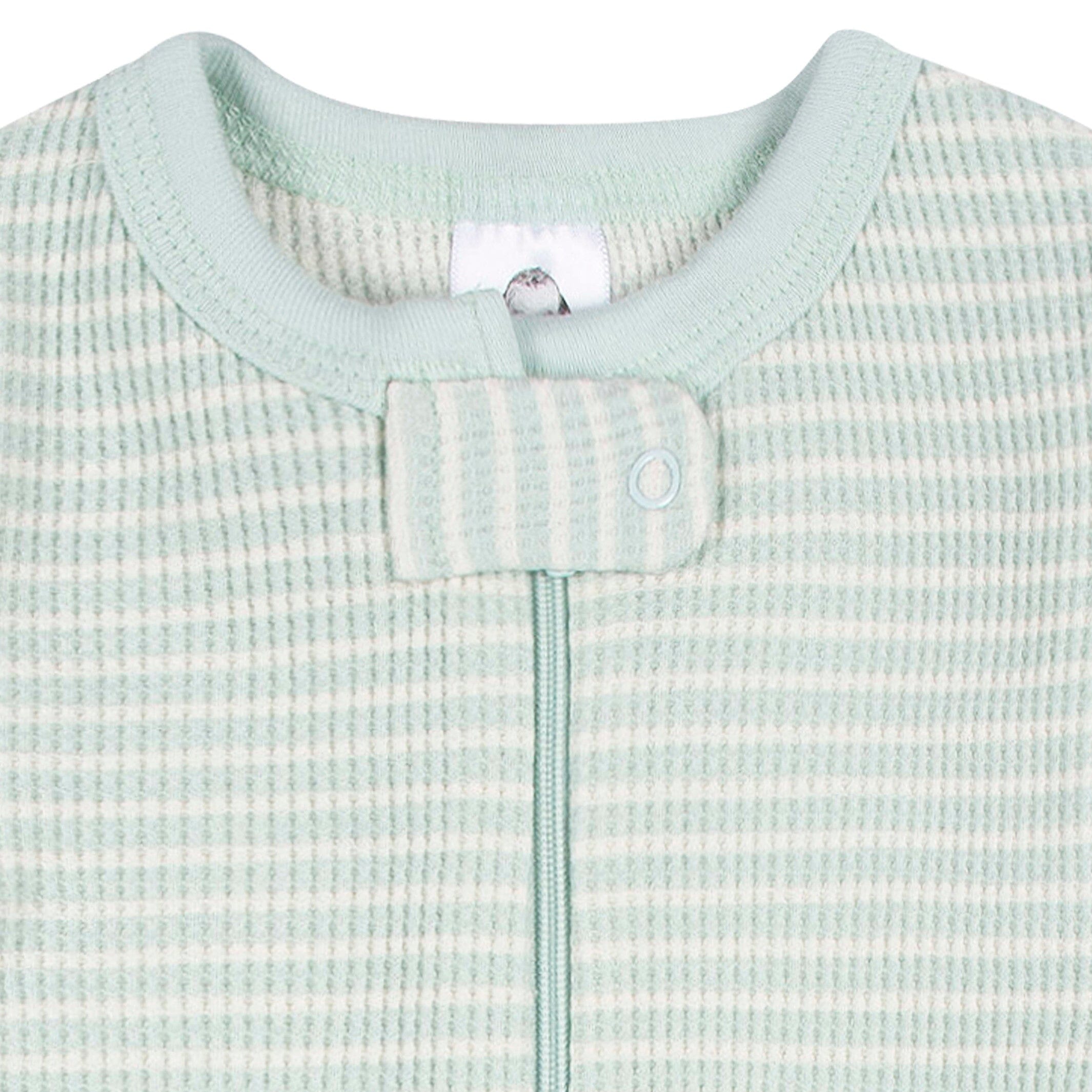 Baby Boys Stripe Snug Fit Footed Pajamas - Image 4