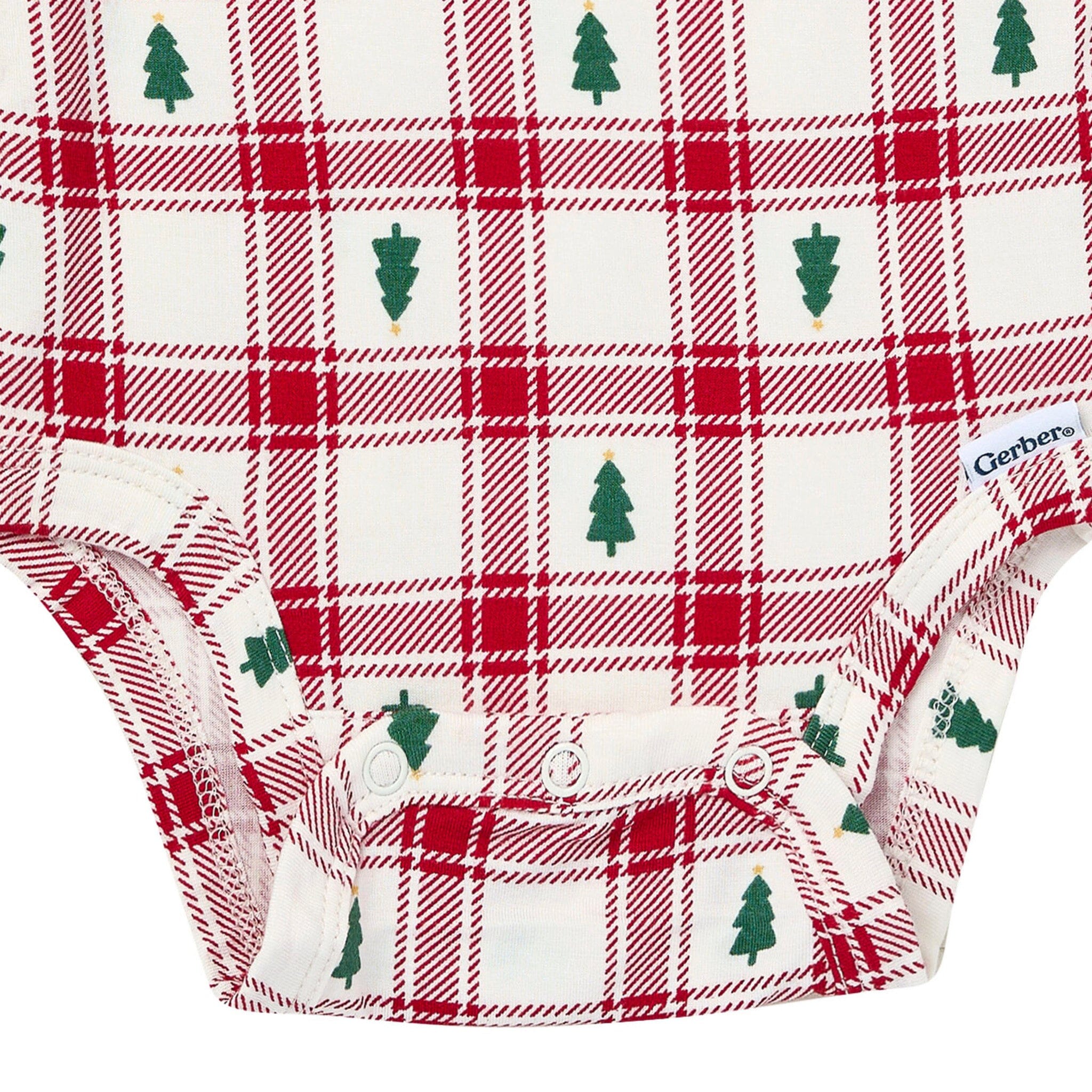2-Piece Baby Neutral Plaid Tree Onesie® Pant Set - Image 6