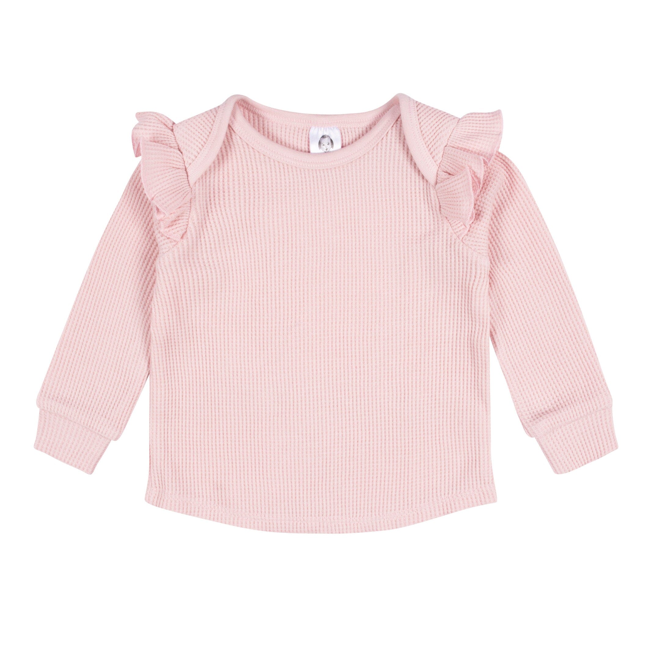 2-Piece Baby Girls Pink Top & Jogger Set - Image 2