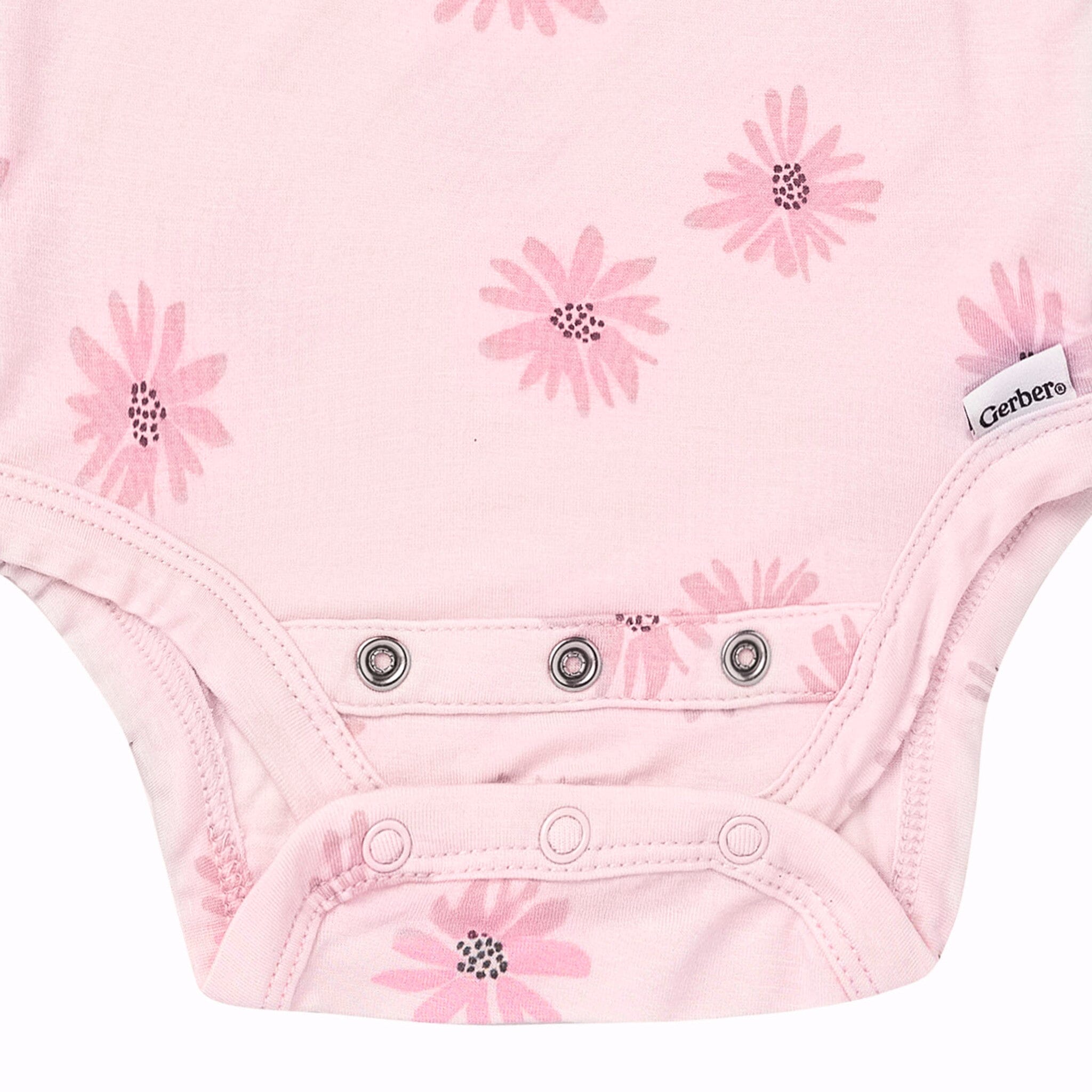 2-Piece Baby Girls Pink Floral Onesie® Pant Set - Image 4