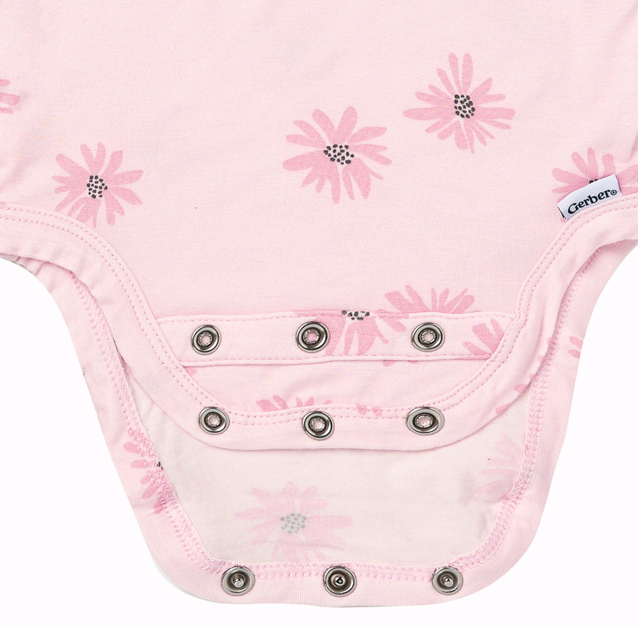 2-Piece Baby Girls Pink Floral Onesie® Pant Set - Image 5