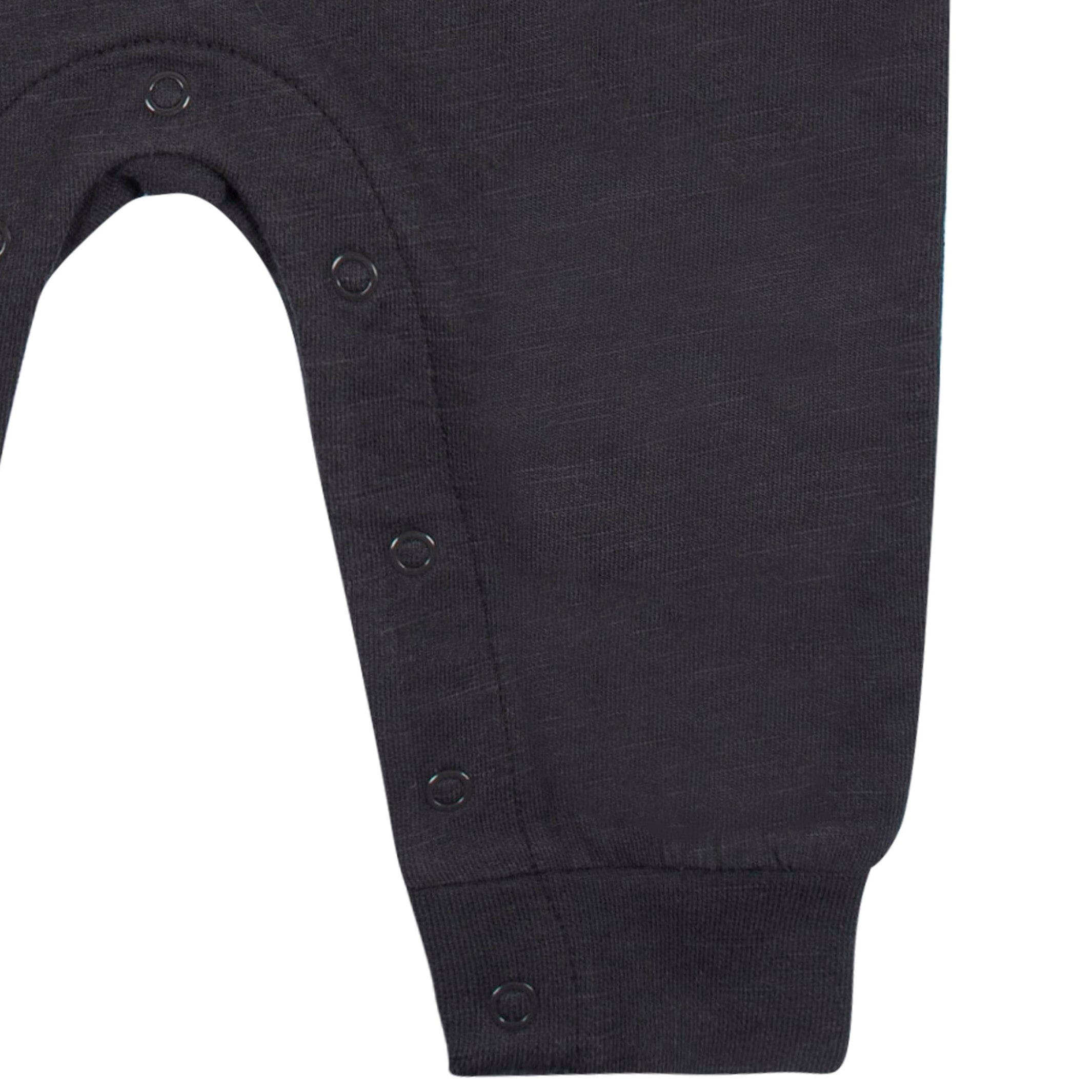 2-Pack Baby Boys Tan & Dark Gray Raglan Sleeve Romper - Image 8