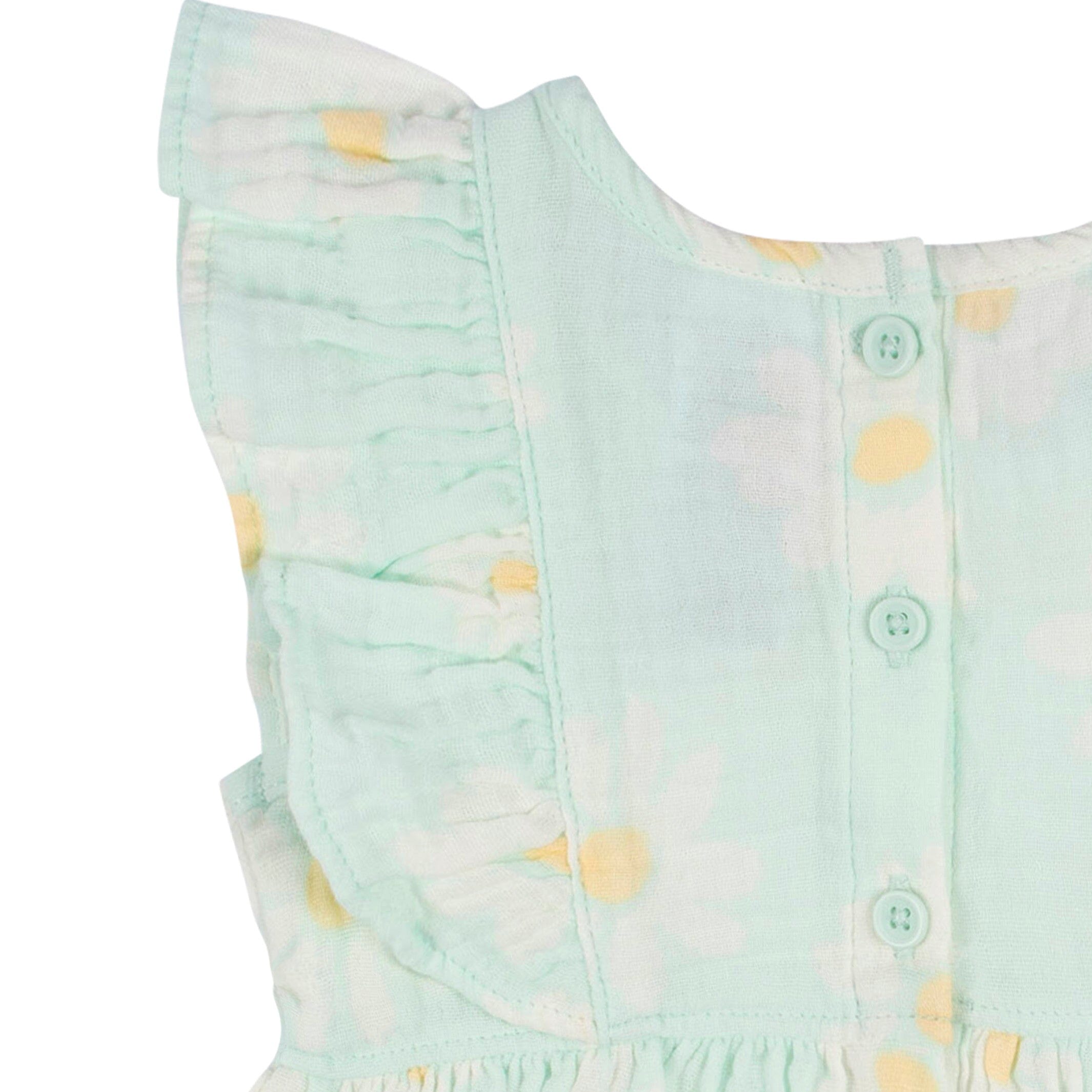 2-Piece Toddler Girls Daisies Gauze Dress & Diaper Cover Set, 5T - Image 5