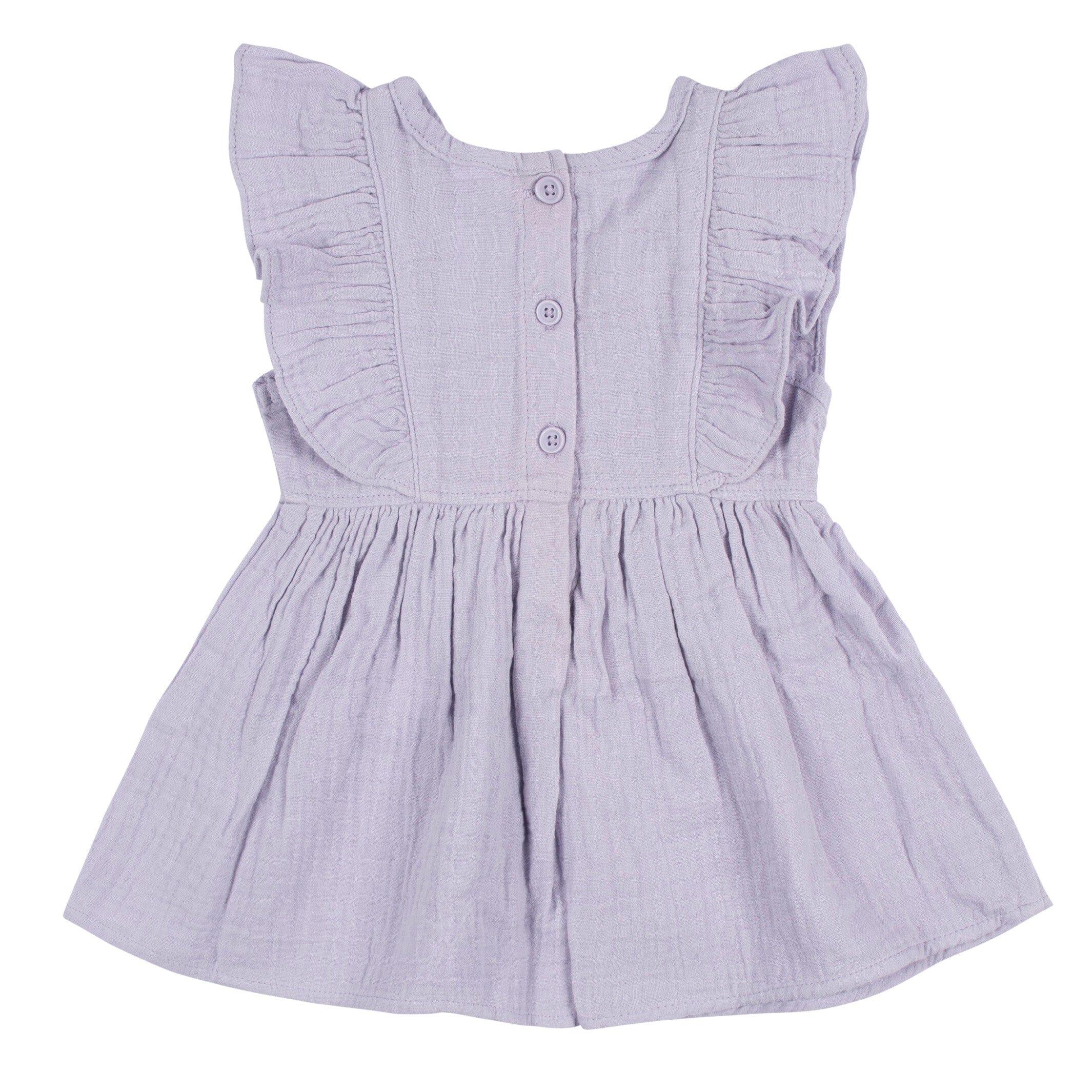 2-Piece Baby & Toddler Girls Purple Gauze Dress & Diaper Cover Set - Image 4