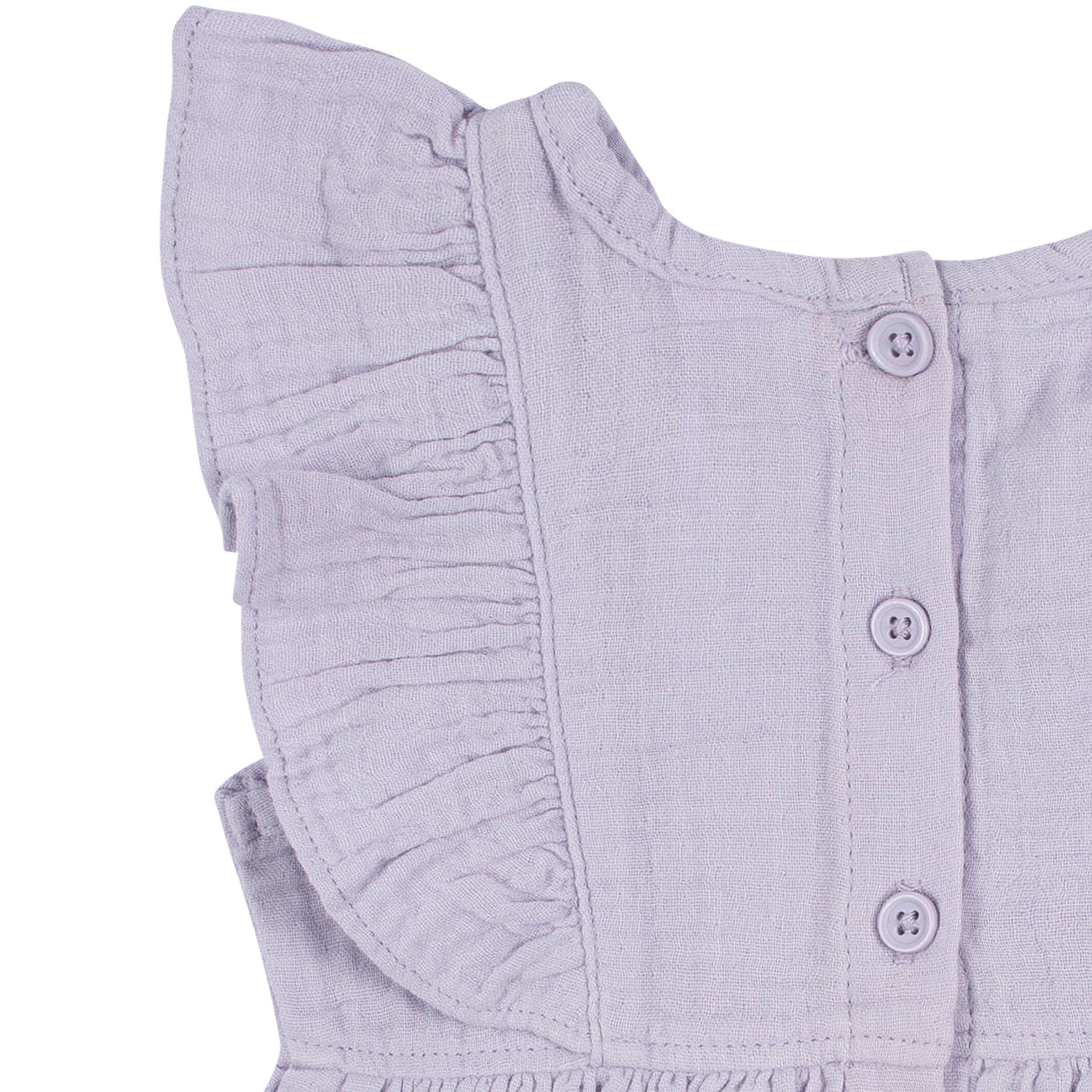 2-Piece Baby & Toddler Girls Purple Gauze Dress & Diaper Cover Set - Image 5