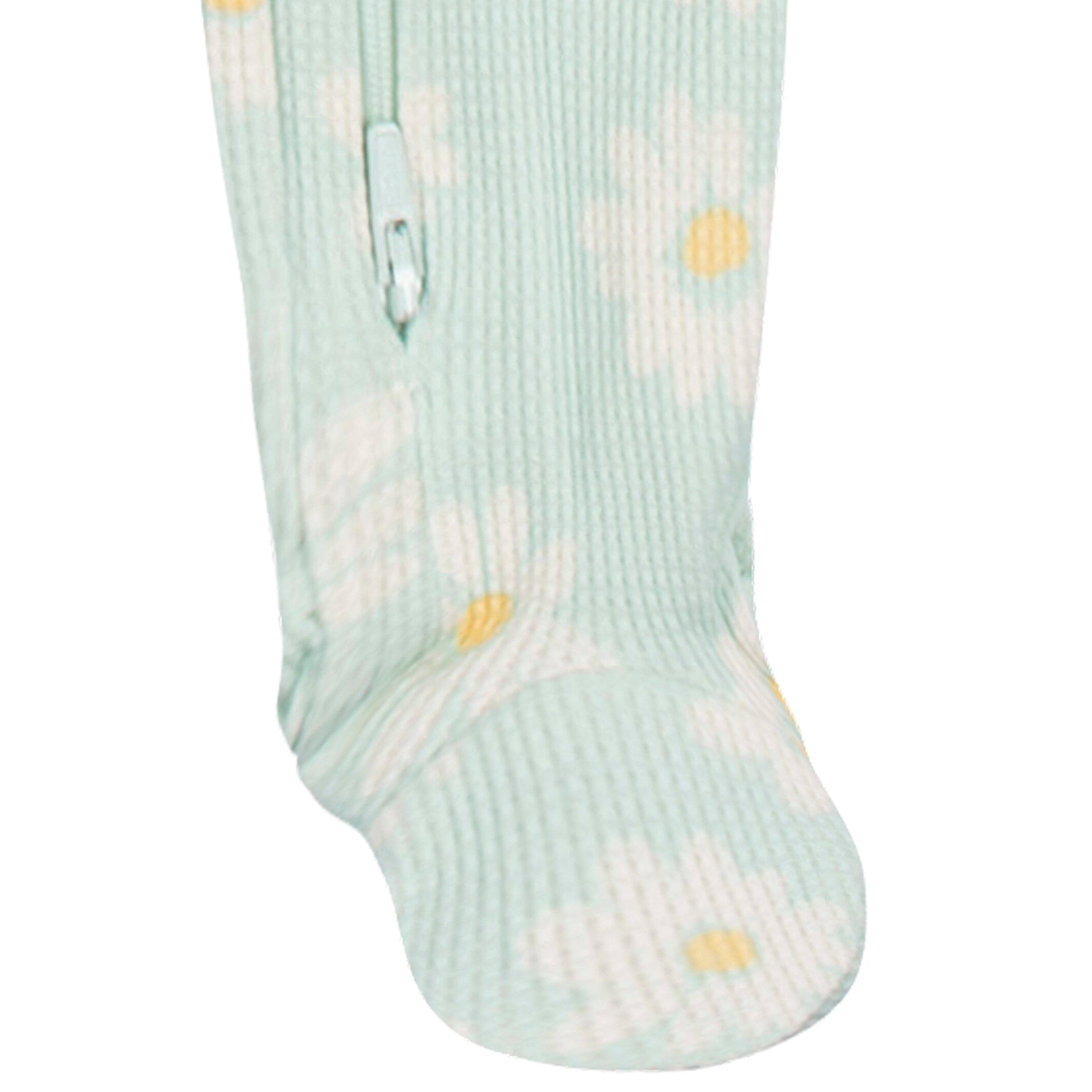 Baby Girls Daisies Snug Fit Footed Pajamas - Image 4