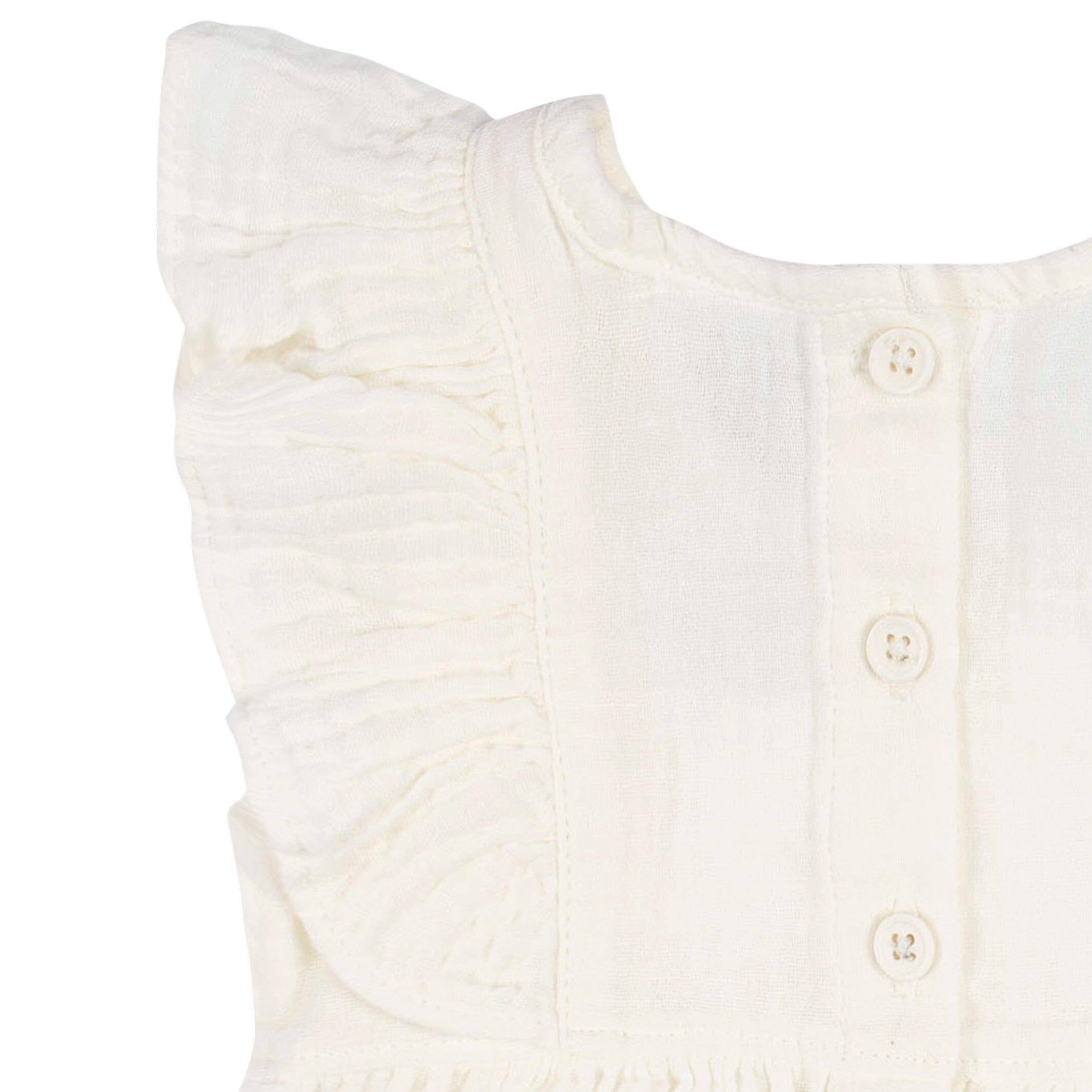 2-Piece Toddler Girls Ivory Gauze Dress & Diaper Cover Set - Image 5