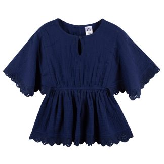 Baby & Toddler Girls Navy Gauze Kaftan Swim Coverup