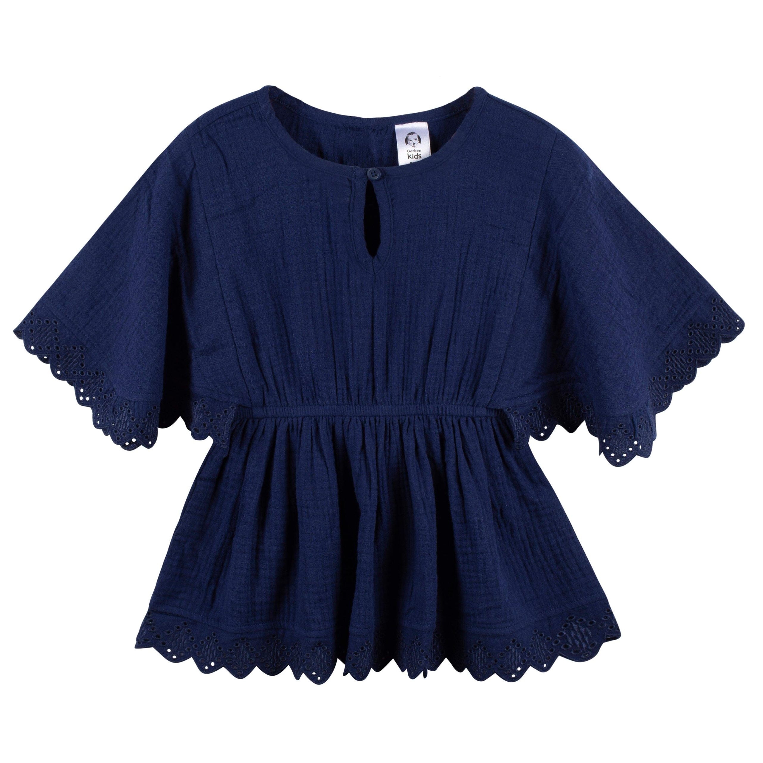 Baby & Toddler Girls Navy Gauze Kaftan Swim Coverup