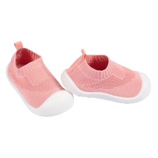 Toddler Girls Pink Stretchy Knit Slip-On Sneaker