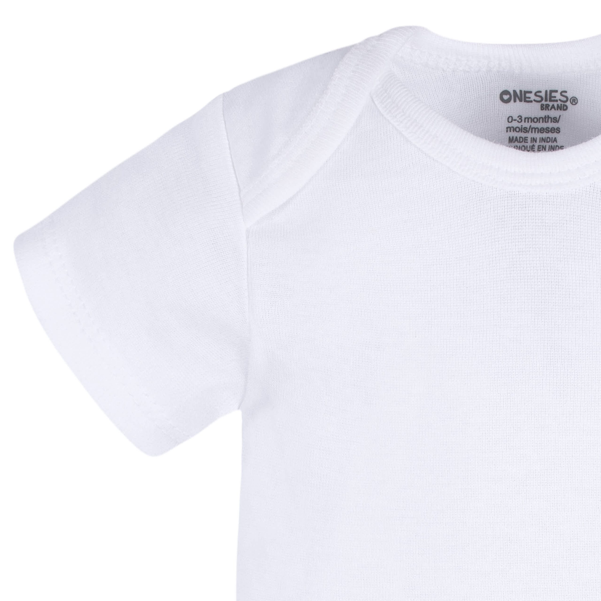 2-Pack Baby Neutral White Short Sleeve Onesies® Bodysuits - Image 3