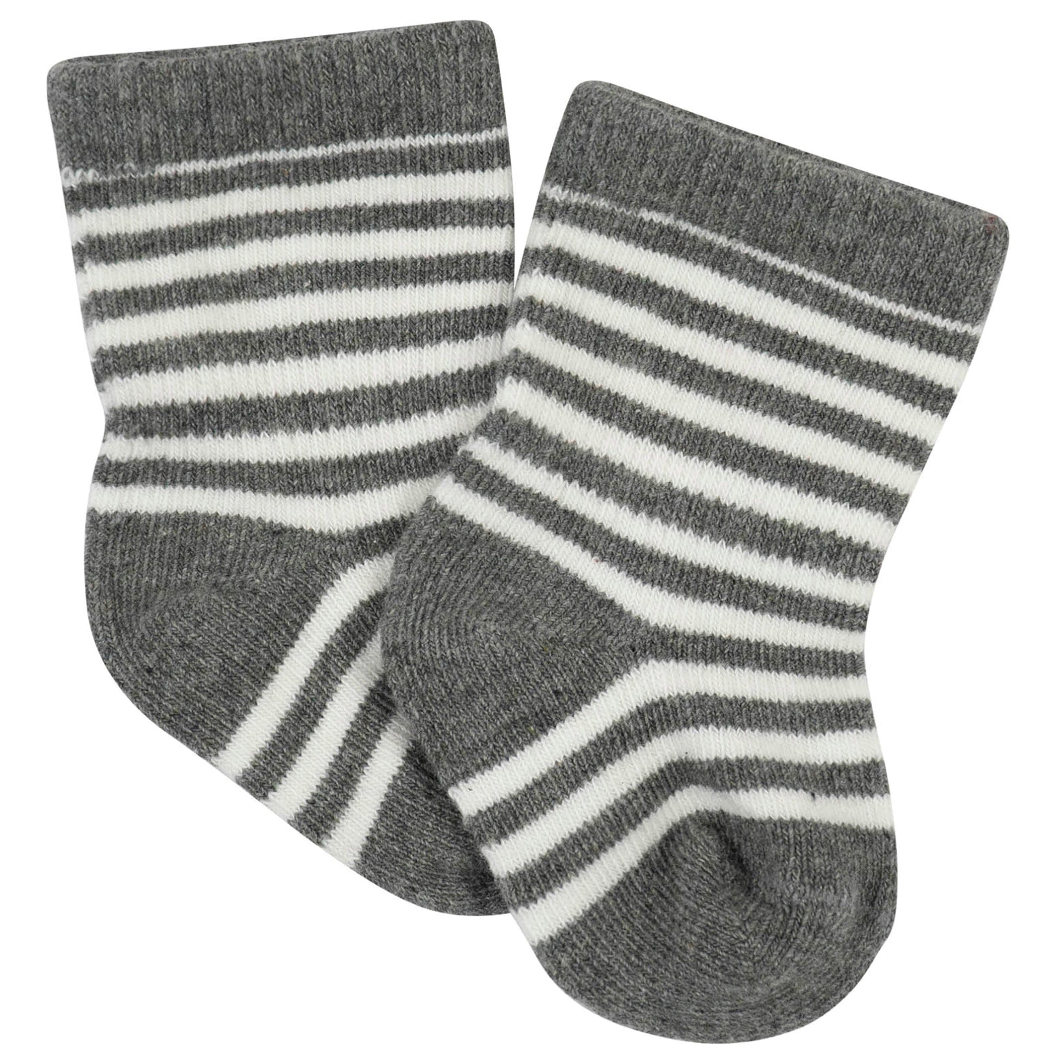 12-Pack Baby Boys Dino, Lion, & Camping Wiggle-Proof™ Socks - Image 6