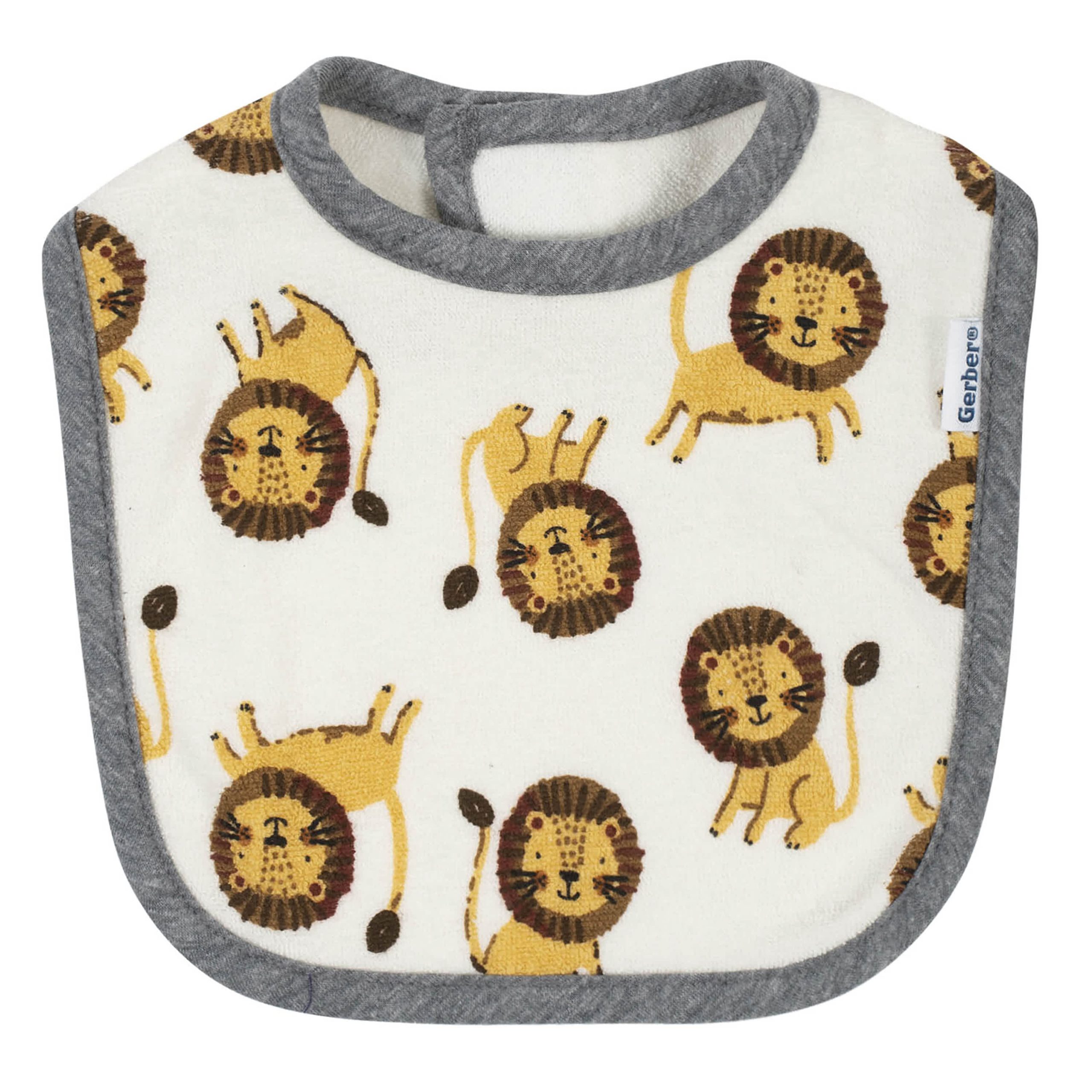 6-Piece Baby Boys Lion Bibs & Burp Cloths Set - Image 3