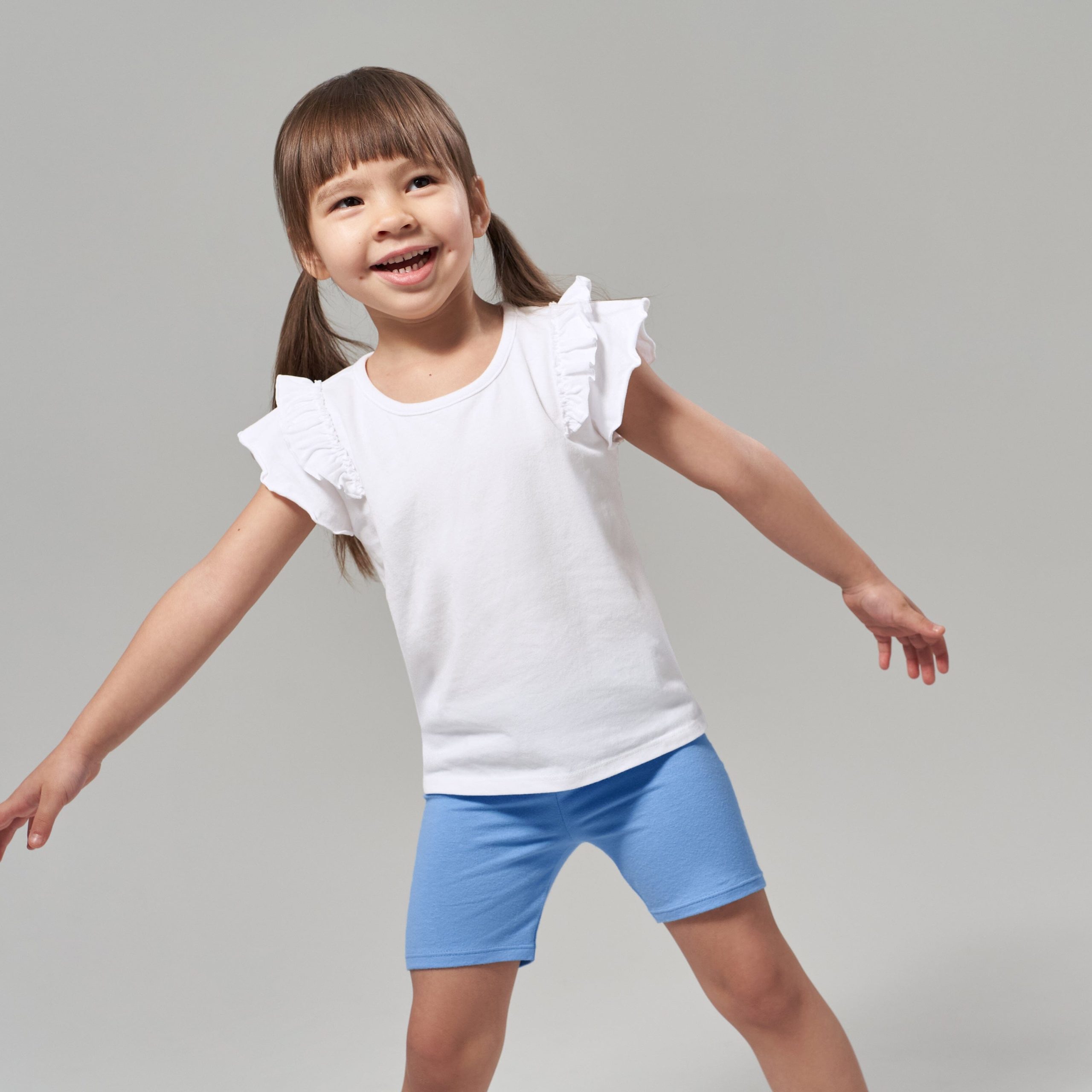 2-Pack Infant Girls Blue Pull-On Bike Shorts - Image 3