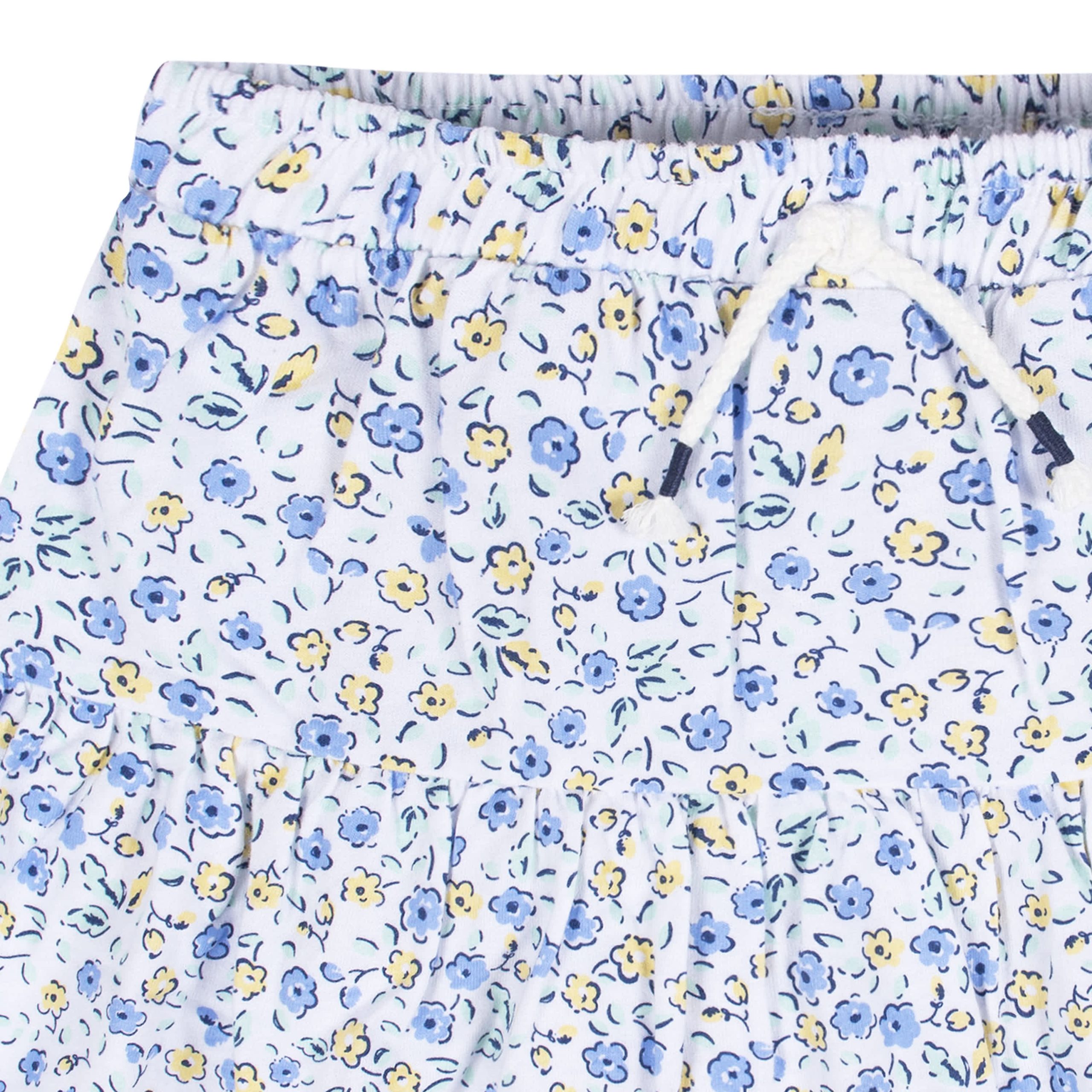 2-Pack Infant Girls Blue Floral Skorts - Image 5