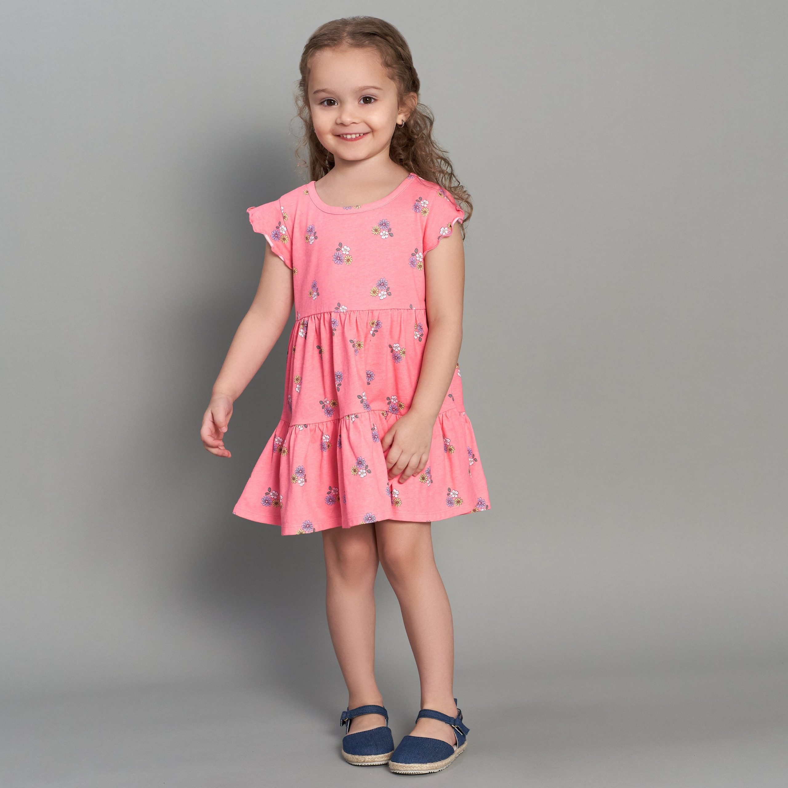 2-Pack Infant Girls Pink Floral Knit Dresses, 18M - Image 3