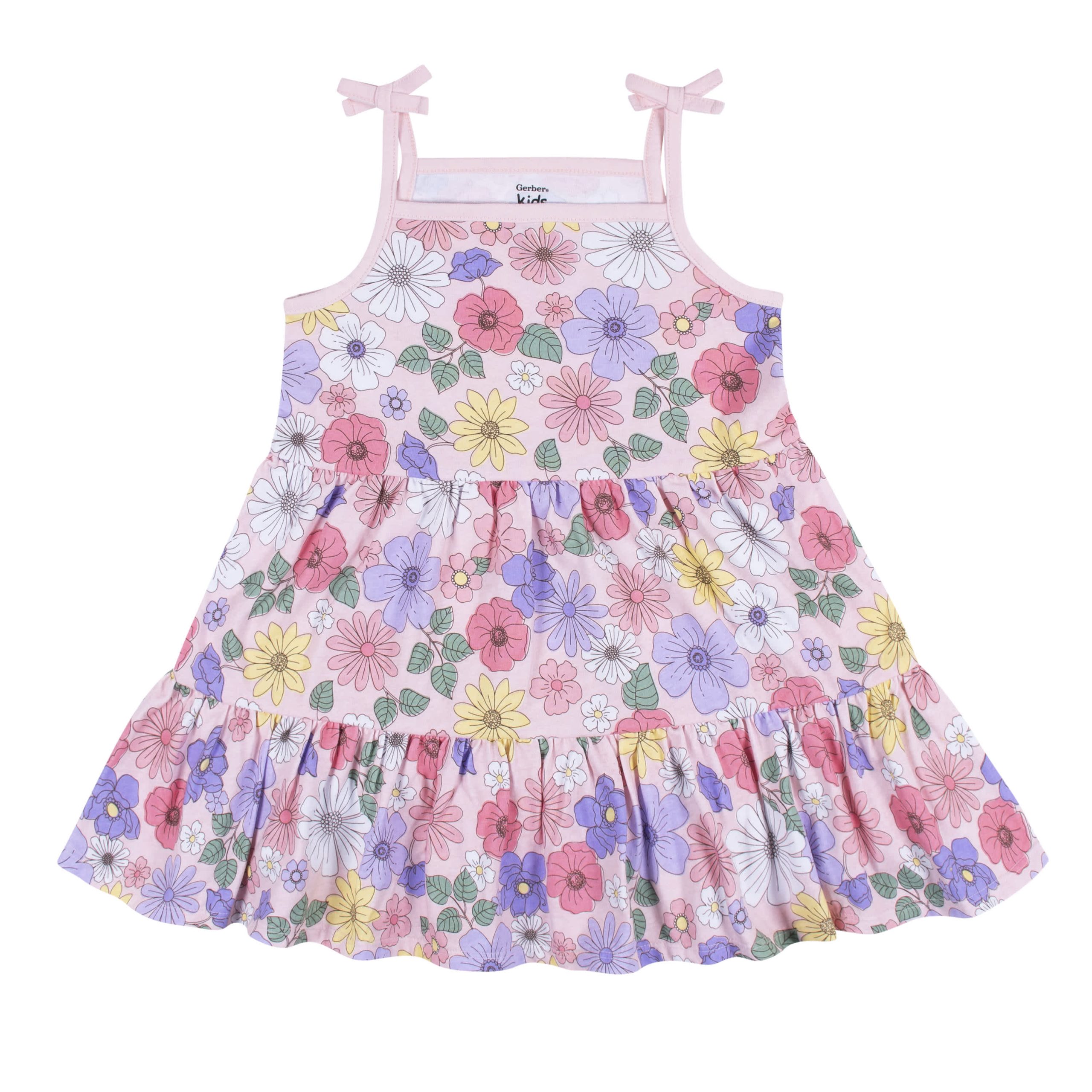 2-Pack Infant Girls Pink Floral Knit Dresses, 18M - Image 5