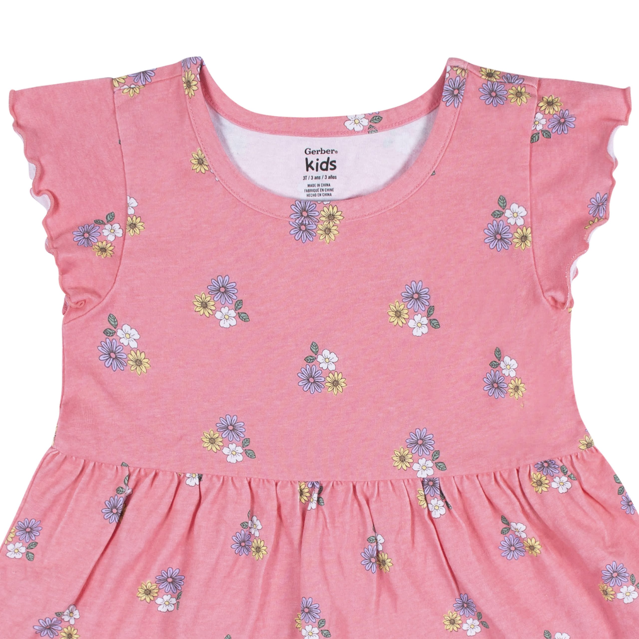 2-Pack Infant Girls Pink Floral Knit Dresses, 18M - Image 7