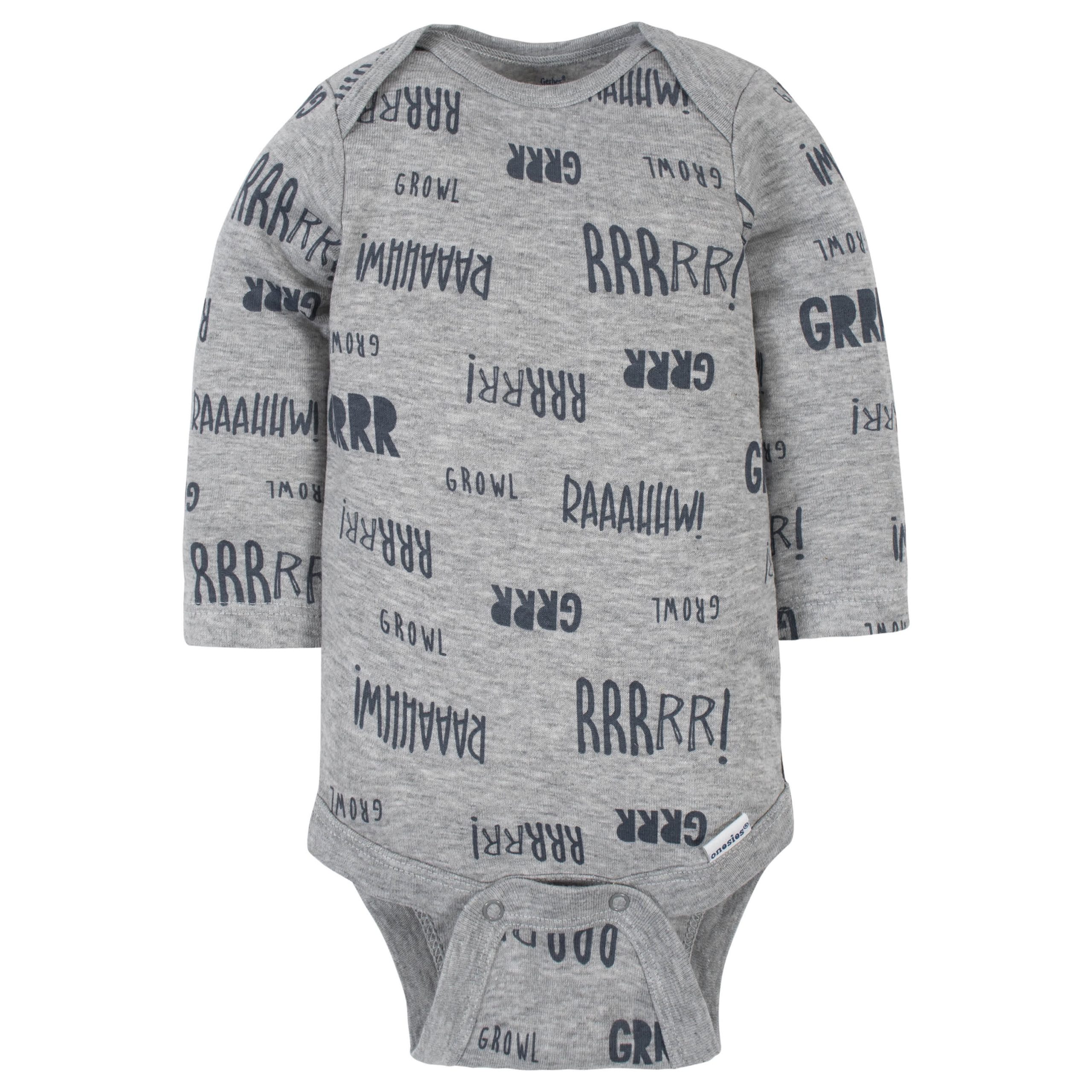 5-Pack Baby Boys Dino Long Sleeve Onesies® Bodysuits - Image 5