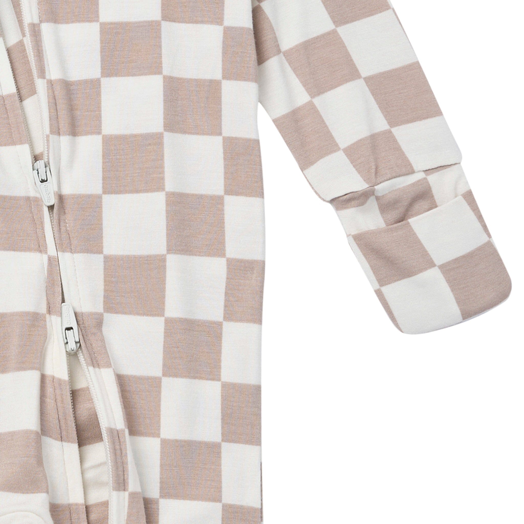 Baby & Toddler Neutral Taupe Check Snug Fit Footless Pajamas - Image 2