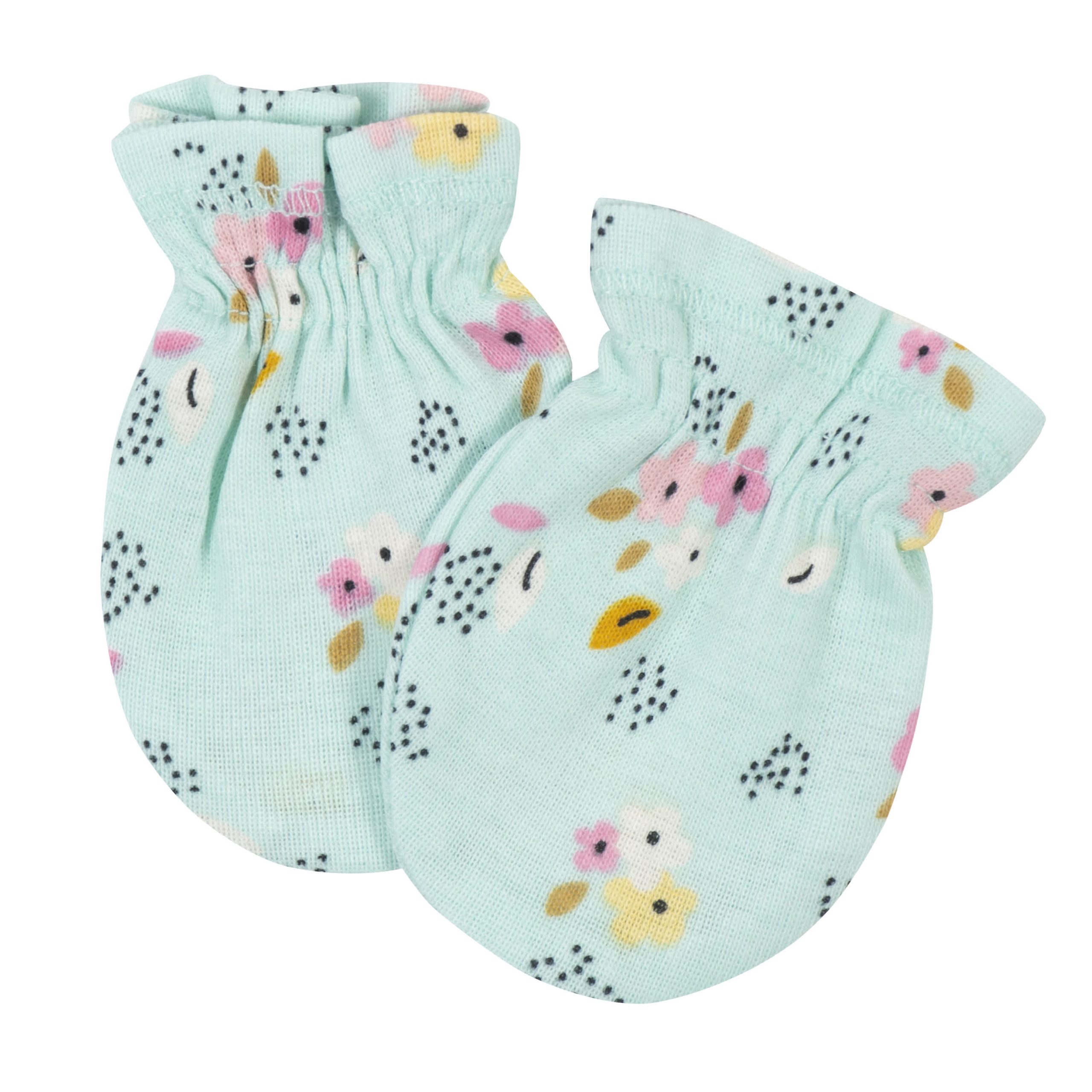 3-Pack Baby Girls Fox No Scratch Mittens - Image 3