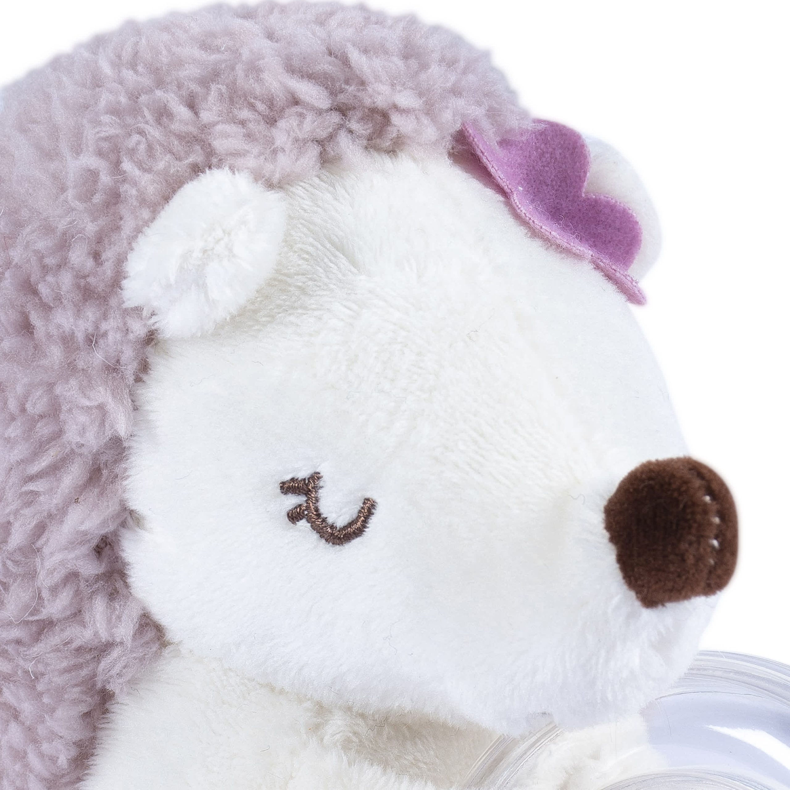 2-Piece Baby Girls Bunny & Hedgehog Rattle and Teether Set - Image 6