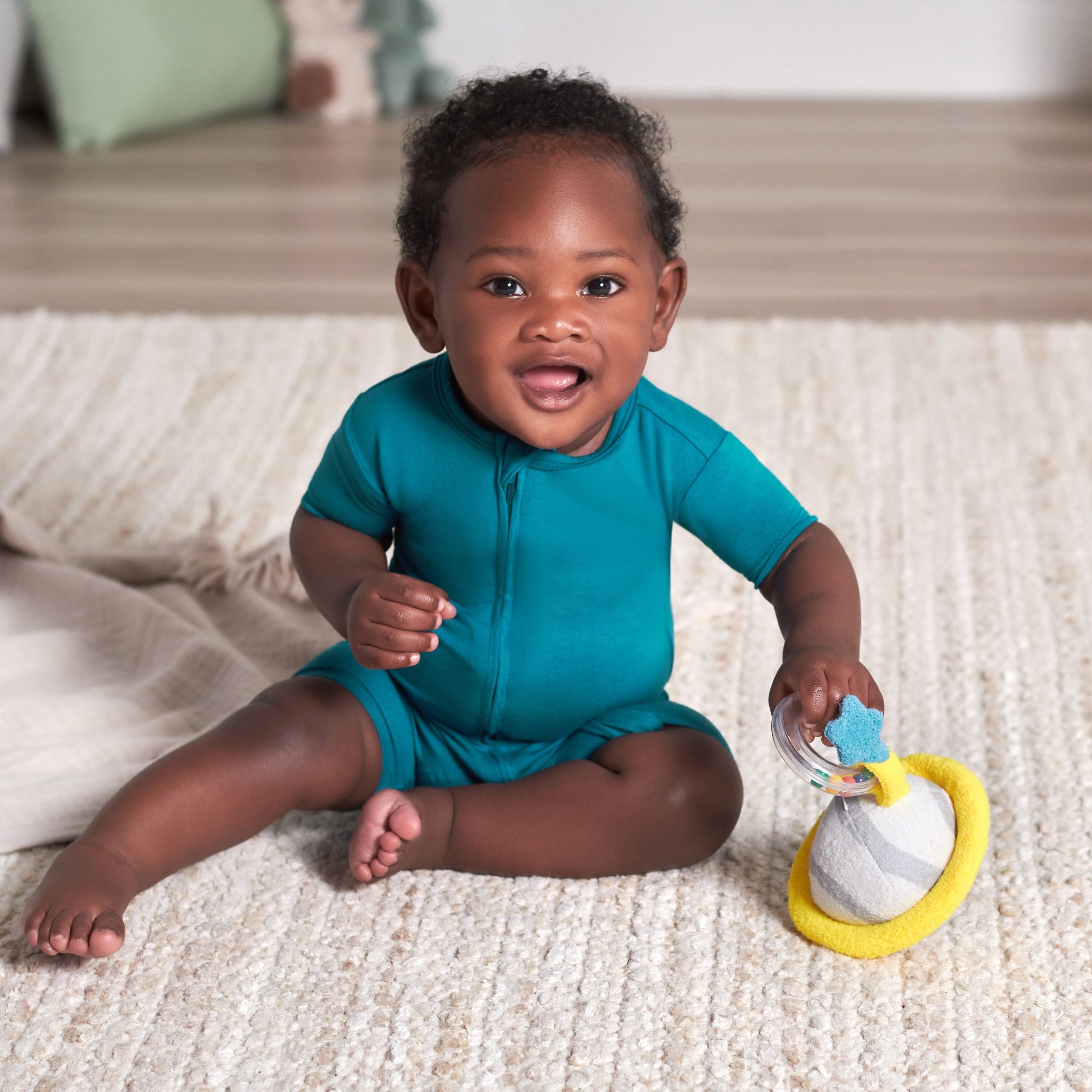 2-Piece Baby Boys Space Rattle and Teether Set - Image 2