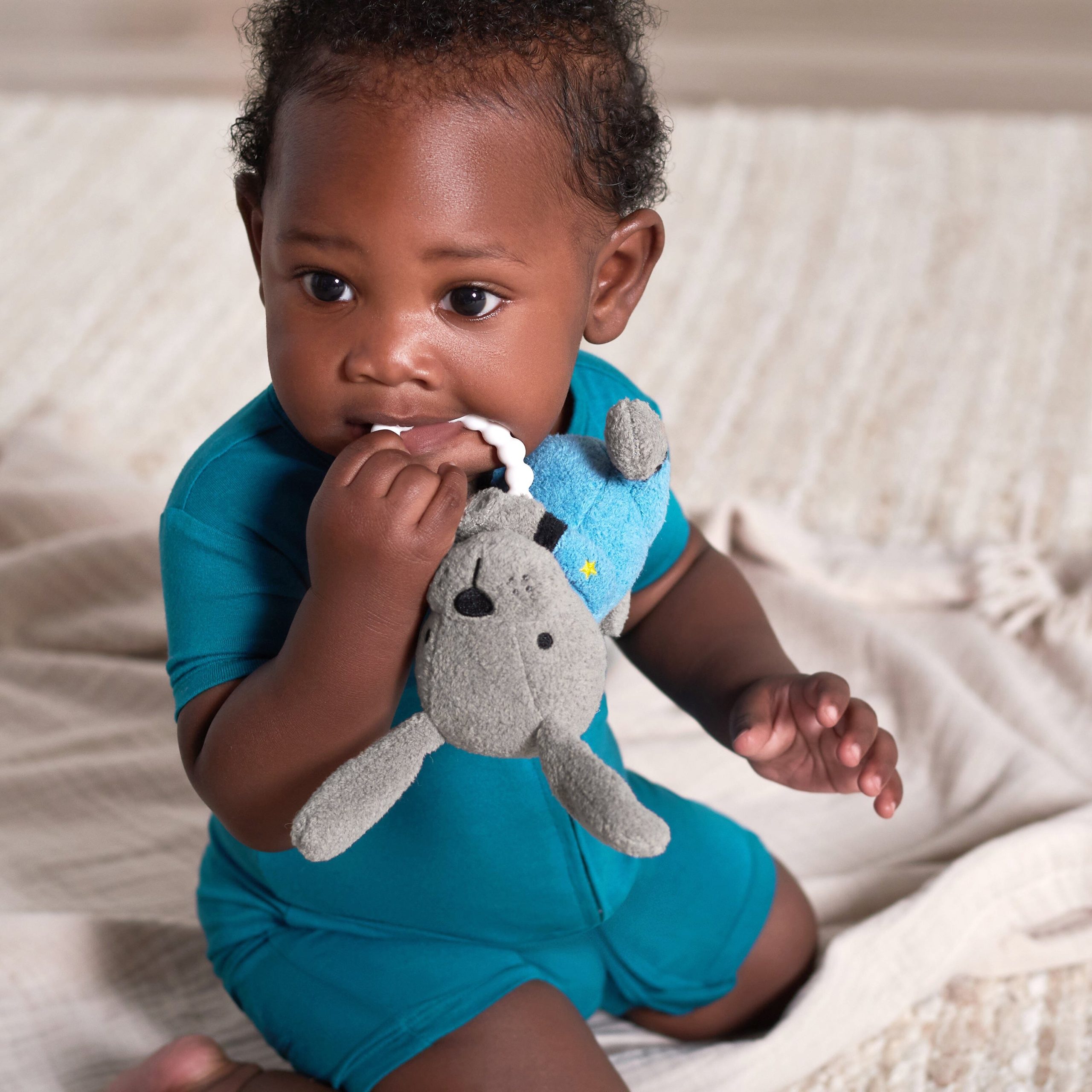 2-Piece Baby Boys Space Rattle and Teether Set - Image 3