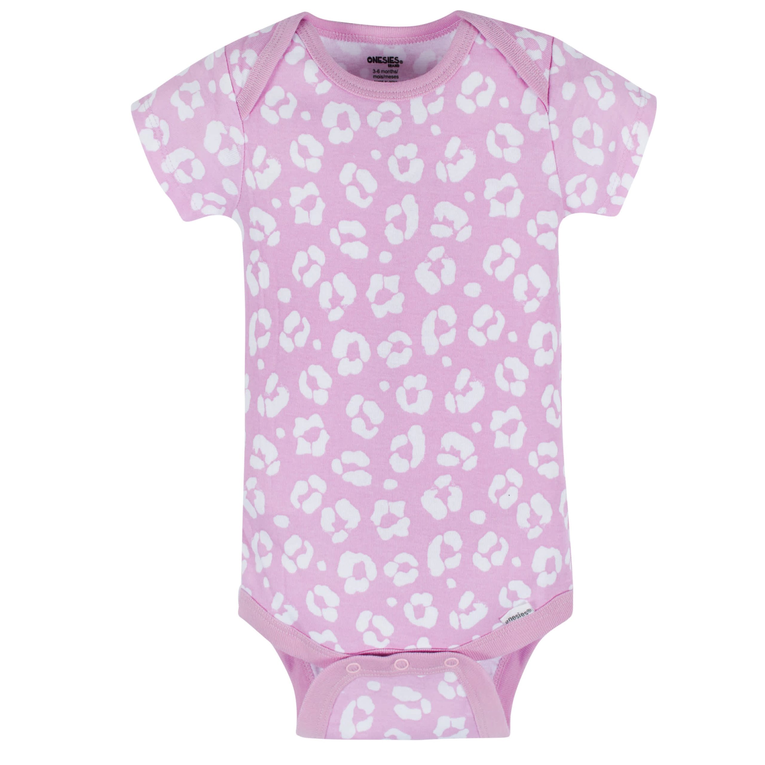 8-Pack Baby Girls Rainbow Floral Short Sleeve Onesies® Bodysuits - Image 9
