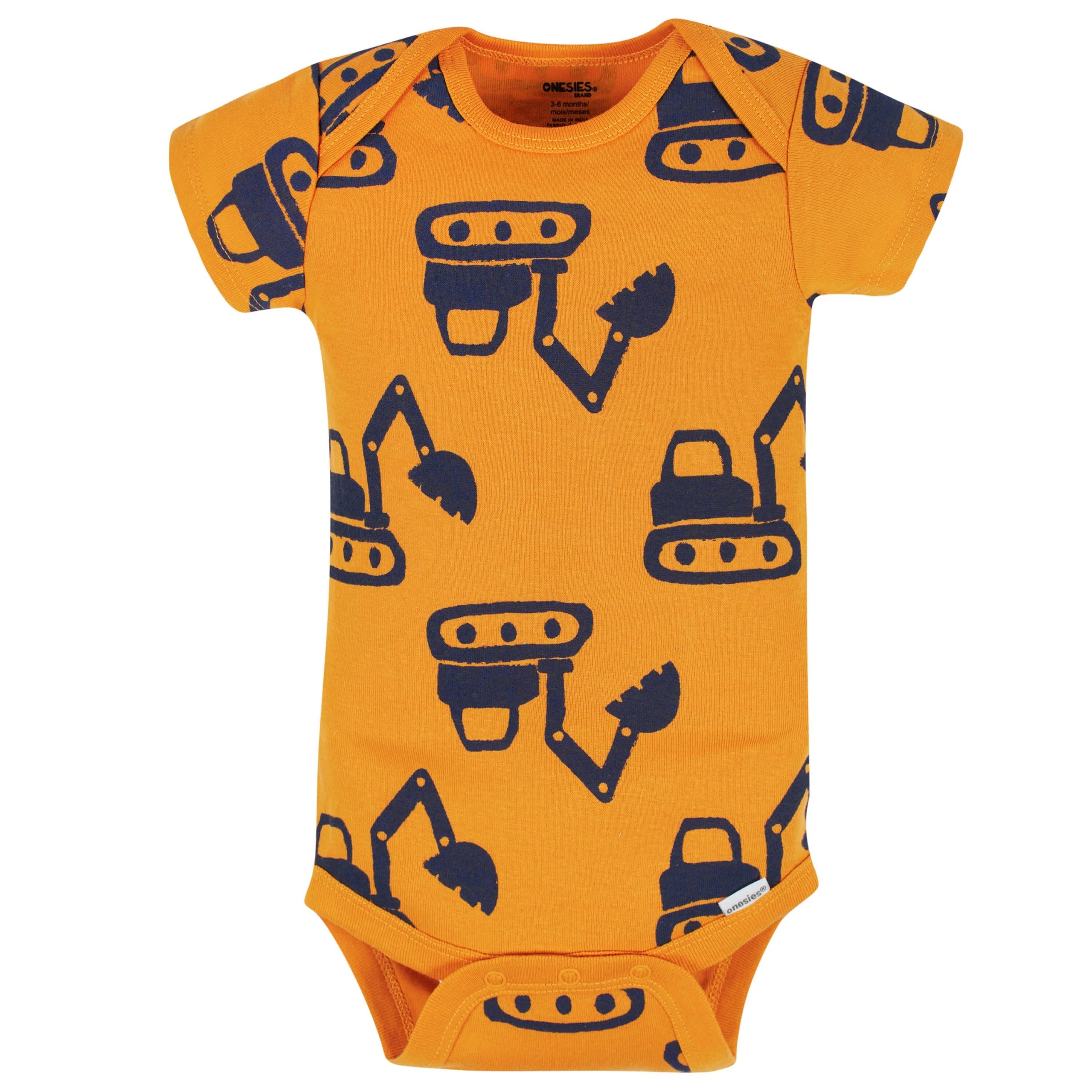 8-Pack Baby Boys Construction Zone Short Sleeve Onesies® Bodysuits - Image 5