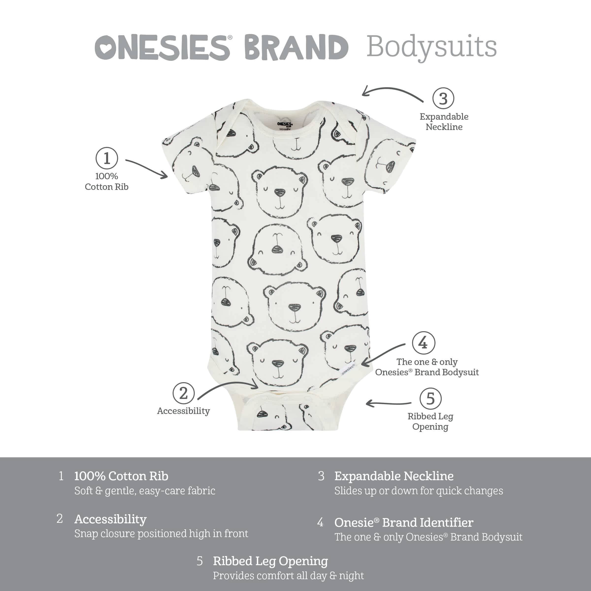 8-Pack Baby Boys Unbearably Cute Short Sleeve Onesies® Bodysuits - Image 12