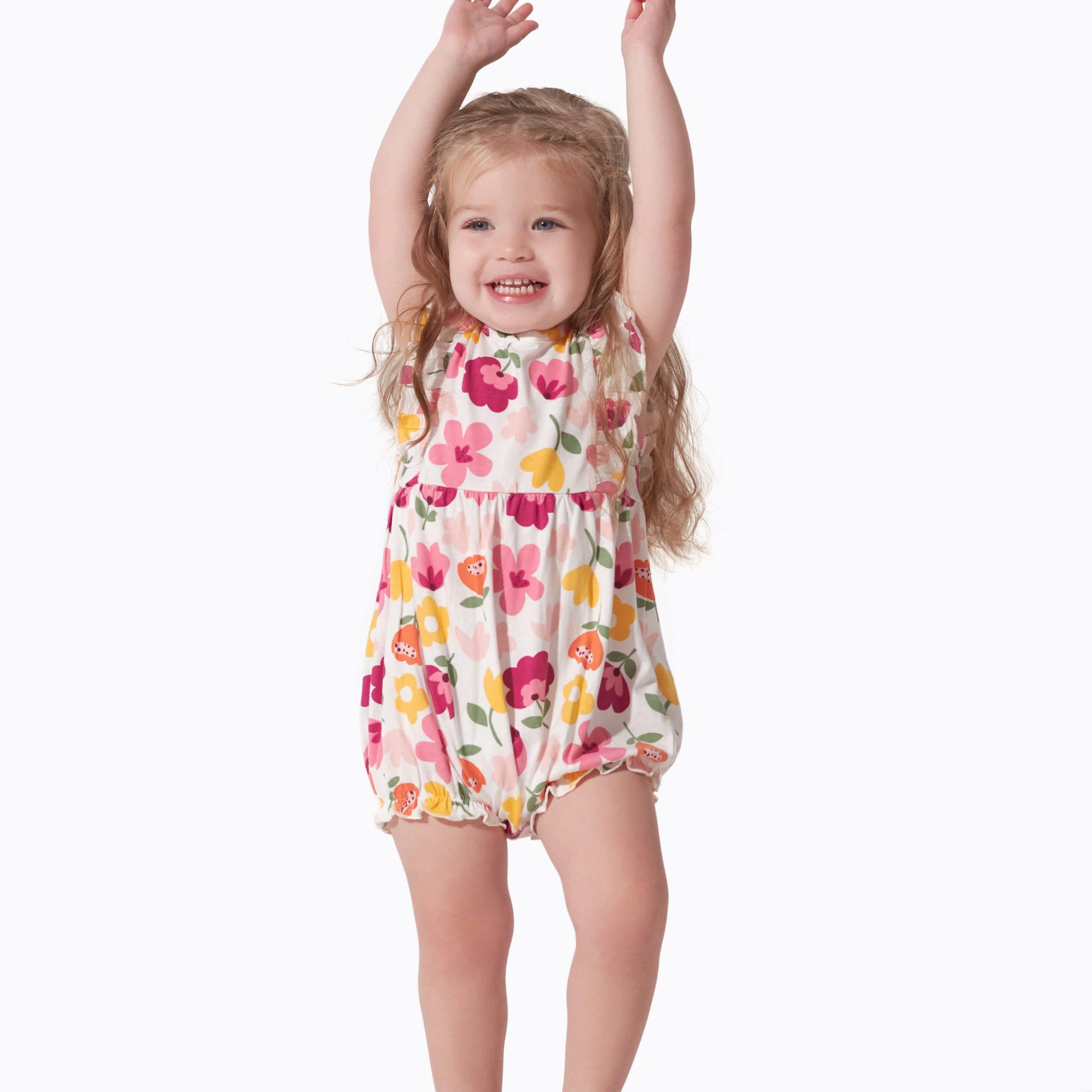 3-Pack Baby Girls Floral Fox Rompers - Image 2