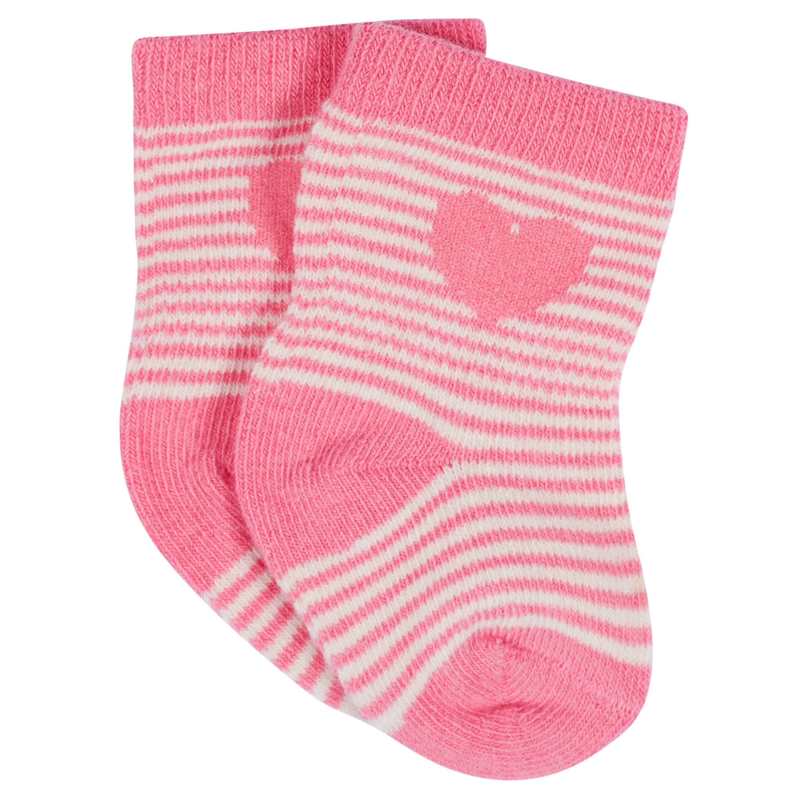 12-Pack Baby & Toddler Girls Floral Fox Jersey Crew Wiggle Proof® Socks - Image 5
