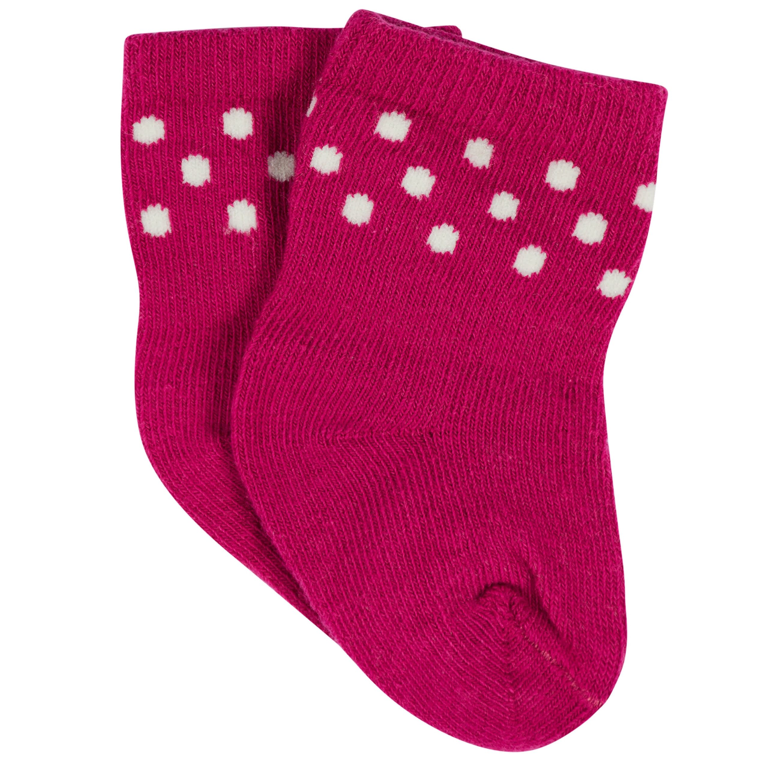 12-Pack Baby & Toddler Girls Floral Fox Jersey Crew Wiggle Proof® Socks - Image 6