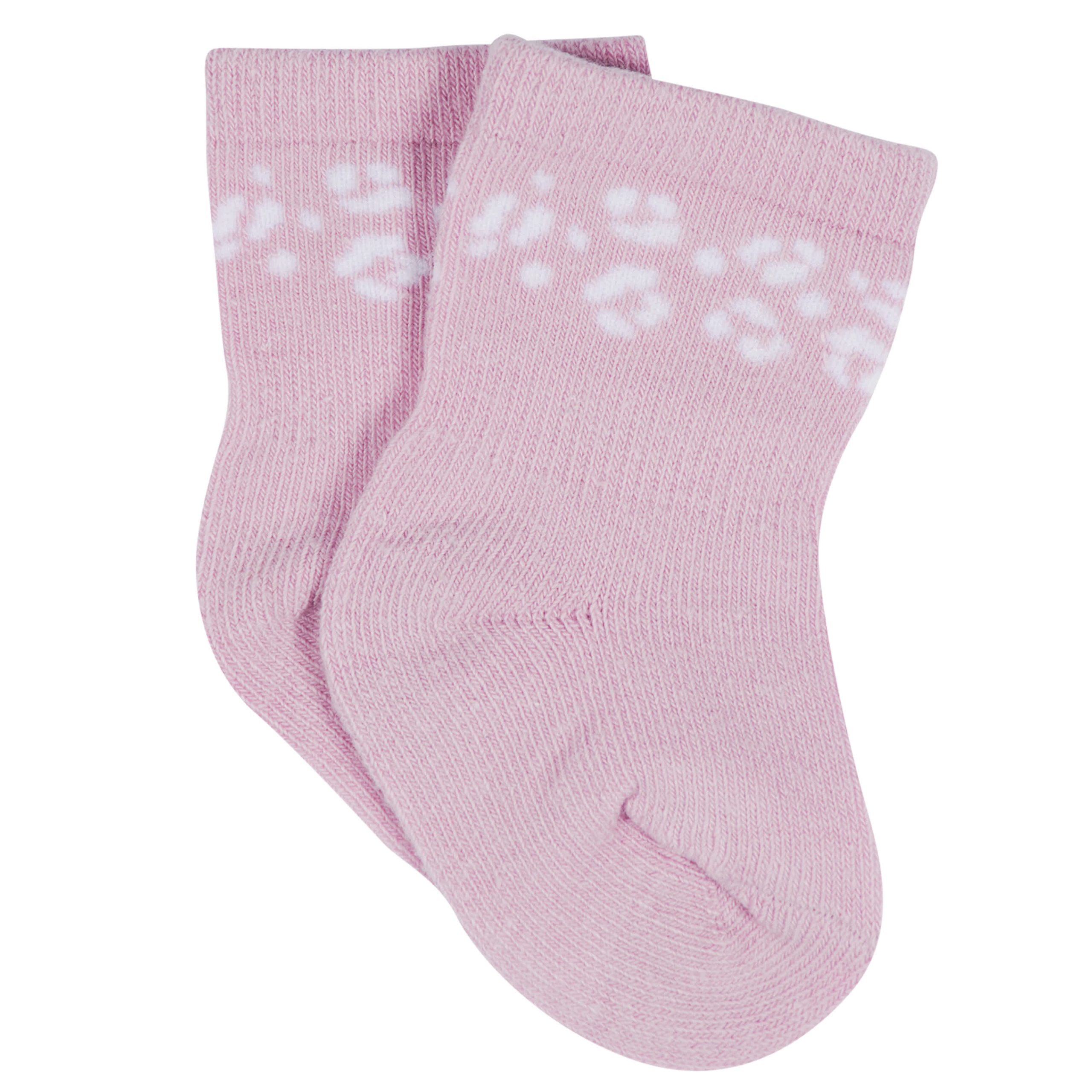 12-Pack Baby & Toddler Girls Rainbow Floral Jersey Crew Wiggle Proof® Socks - Image 11