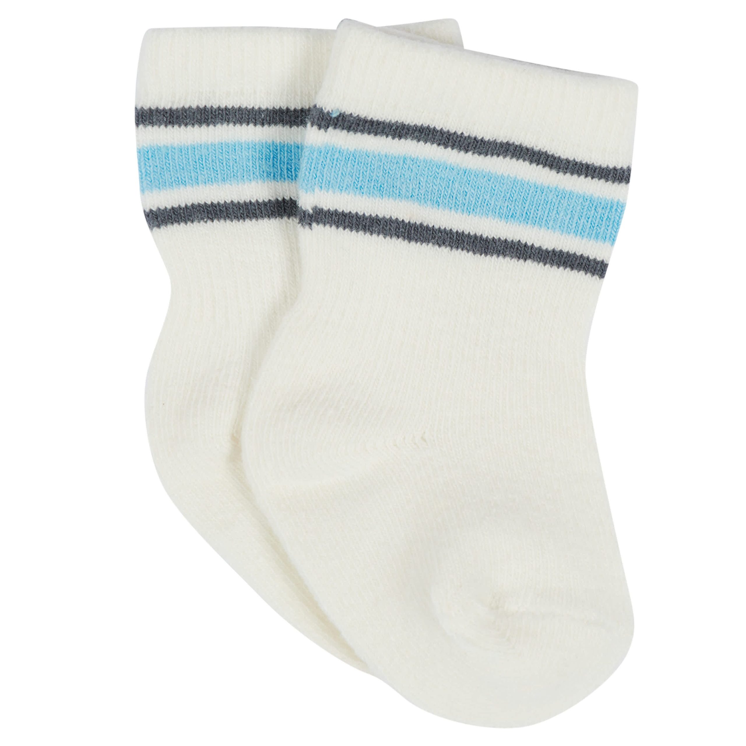 12-Pack Baby & Toddler Boys Unbearably Cute Jersey Crew Wiggle Proof® Socks - Image 4