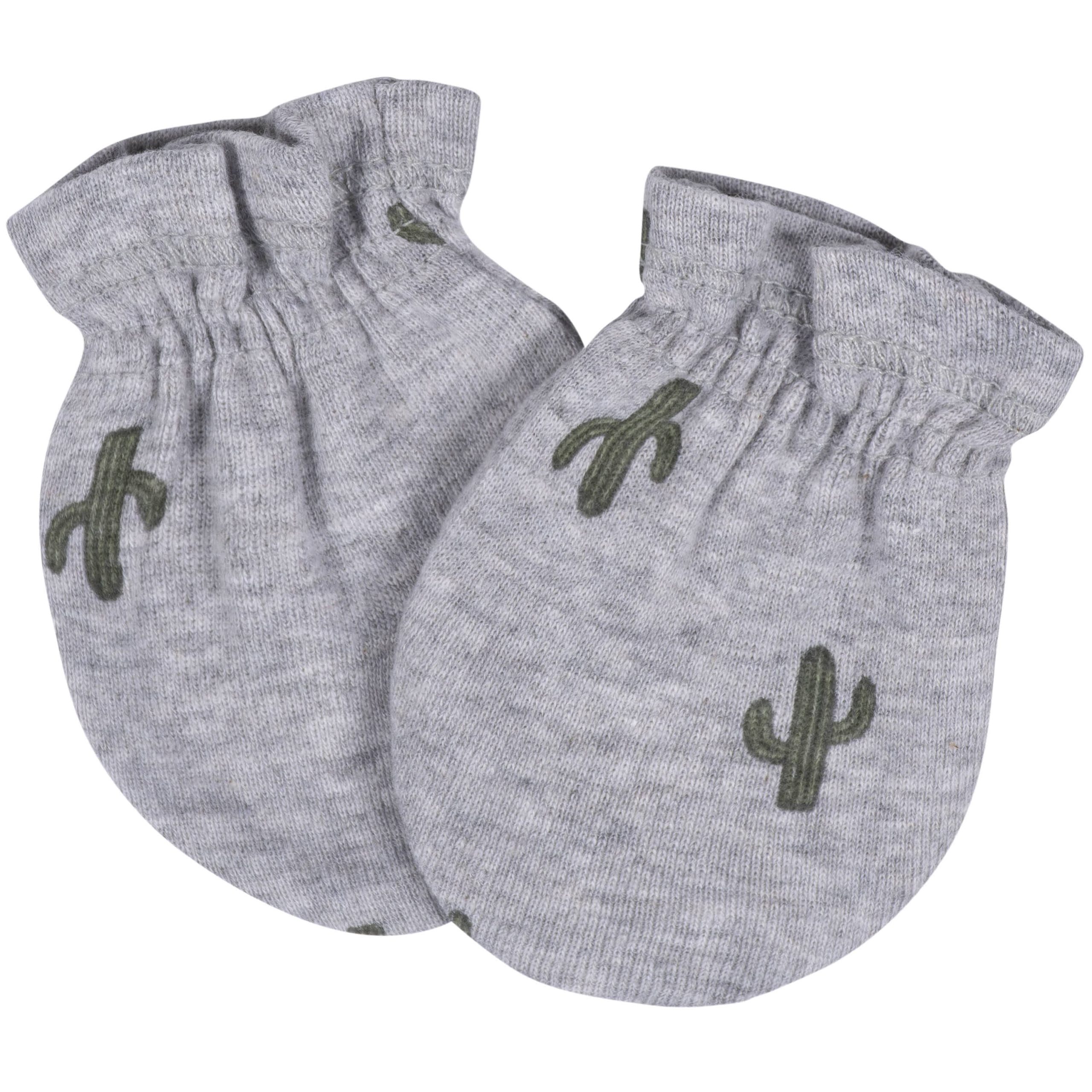 8-Piece Baby Neutral Southwest No Scratch Mittens & Caps Set - Image 7