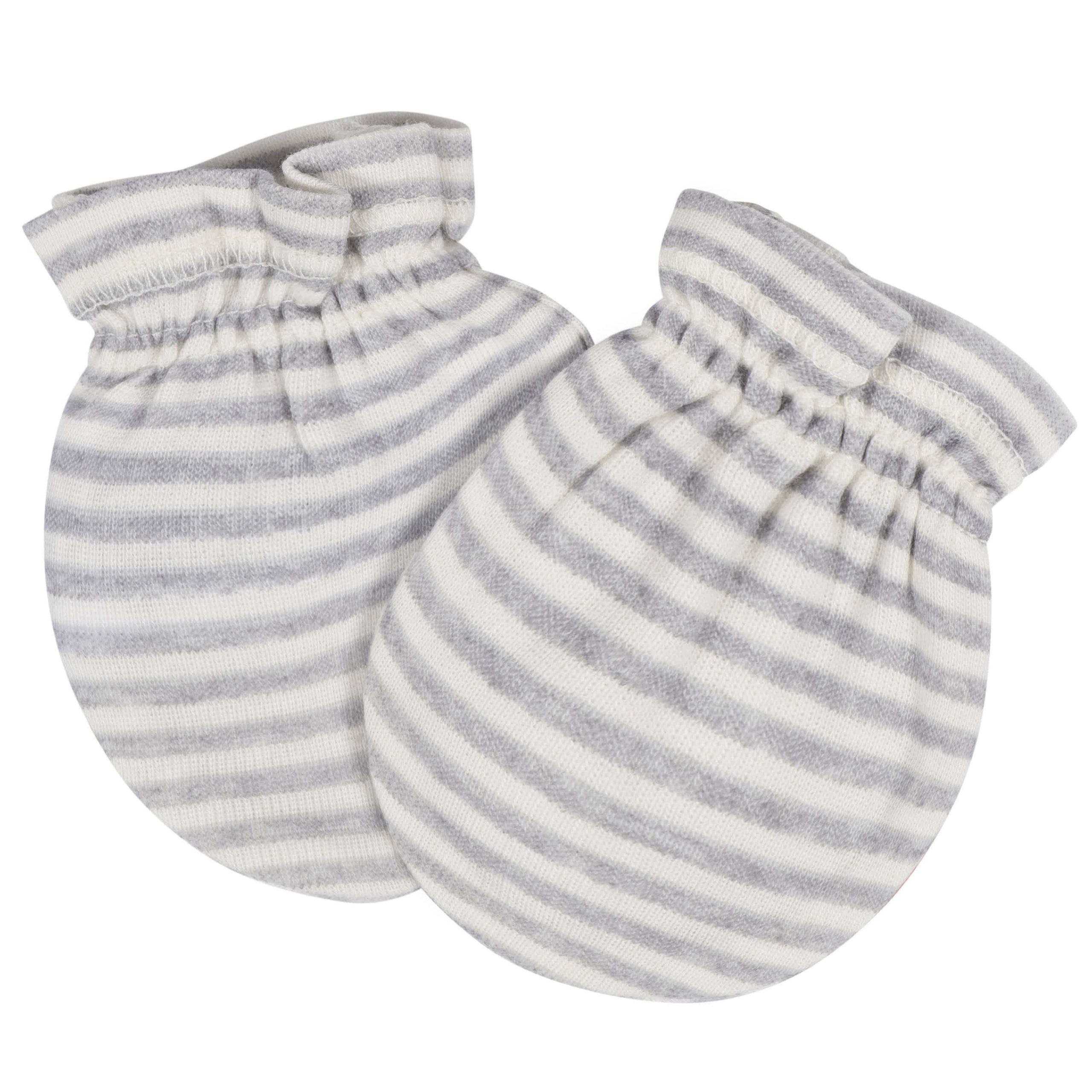 8-Piece Baby Neutral Southwest No Scratch Mittens & Caps Set - Image 9
