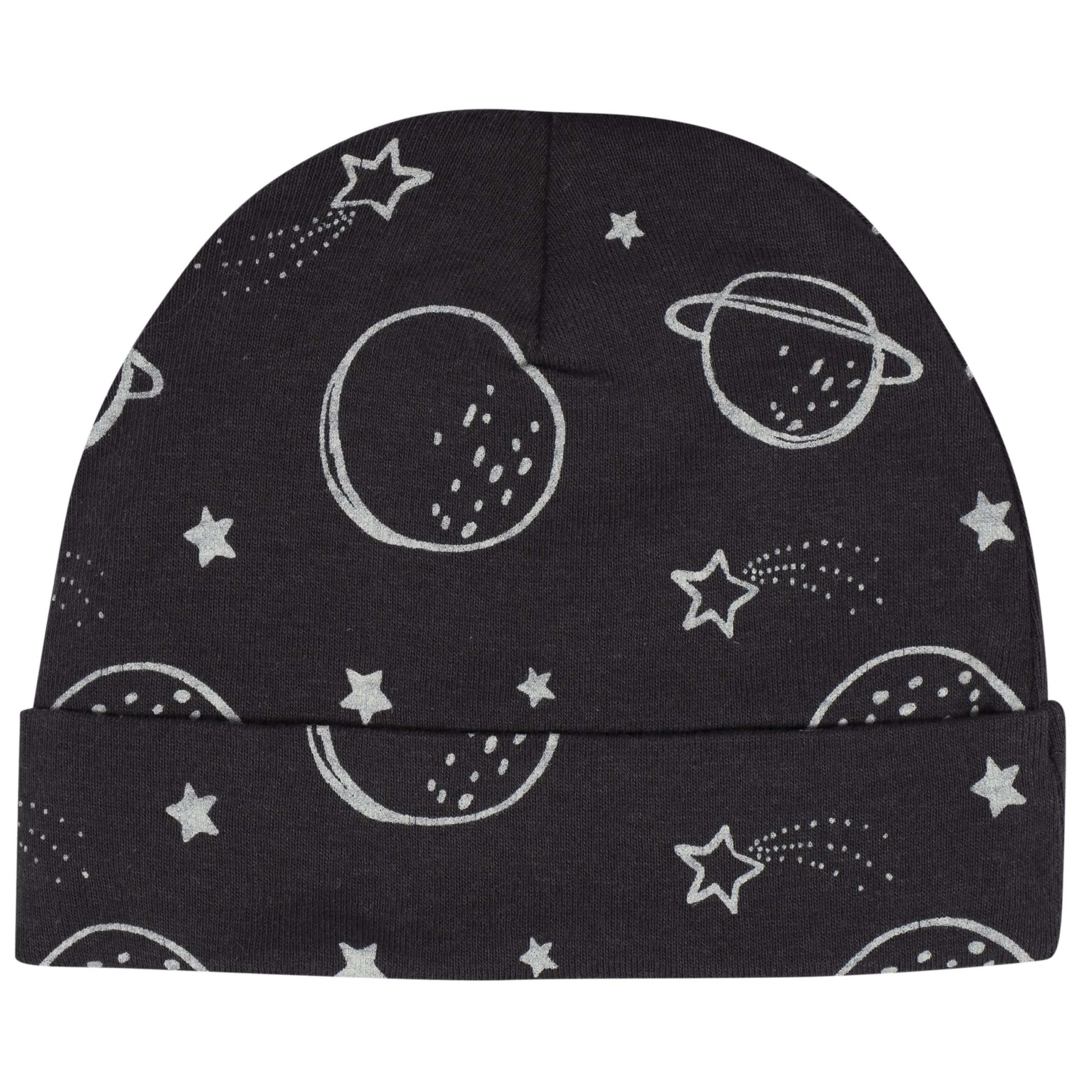 8-Piece Baby Boys Space Explorer No Scratch Mittens & Caps Set - Image 2