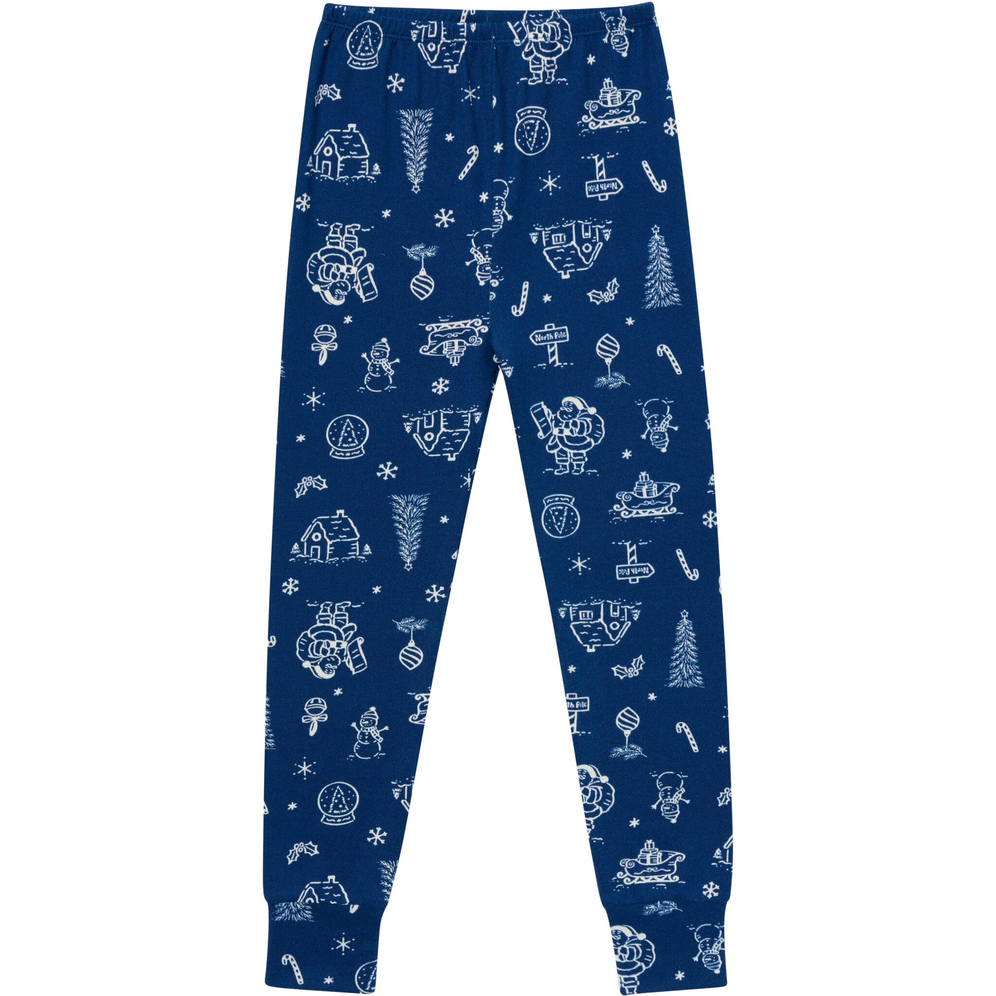 2-Piece Infant & Toddler Neutral Navy Toile Snug Fit Pajamas - Image 8