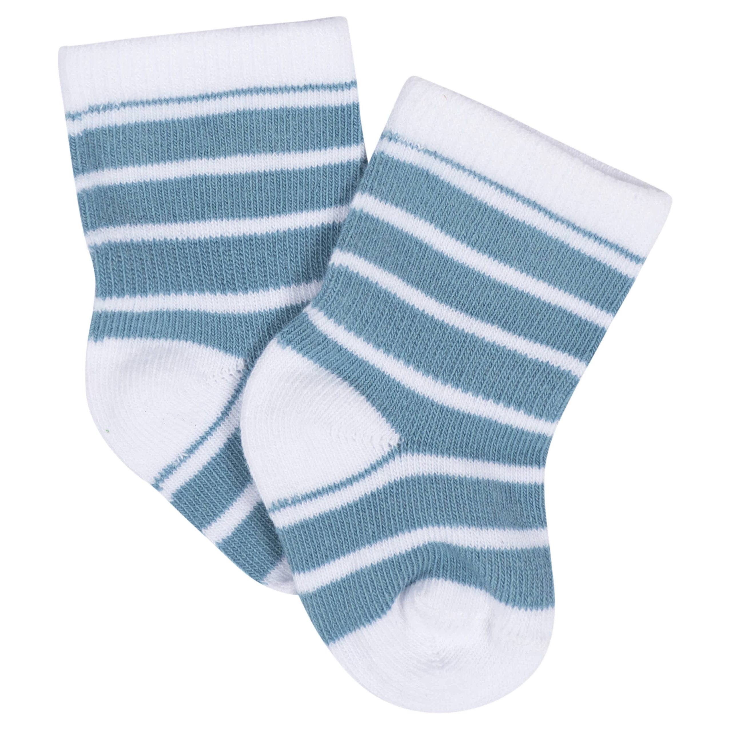 8-Pack Baby Boys Space Explorer Jersey Wiggle Proof® Socks - Image 7