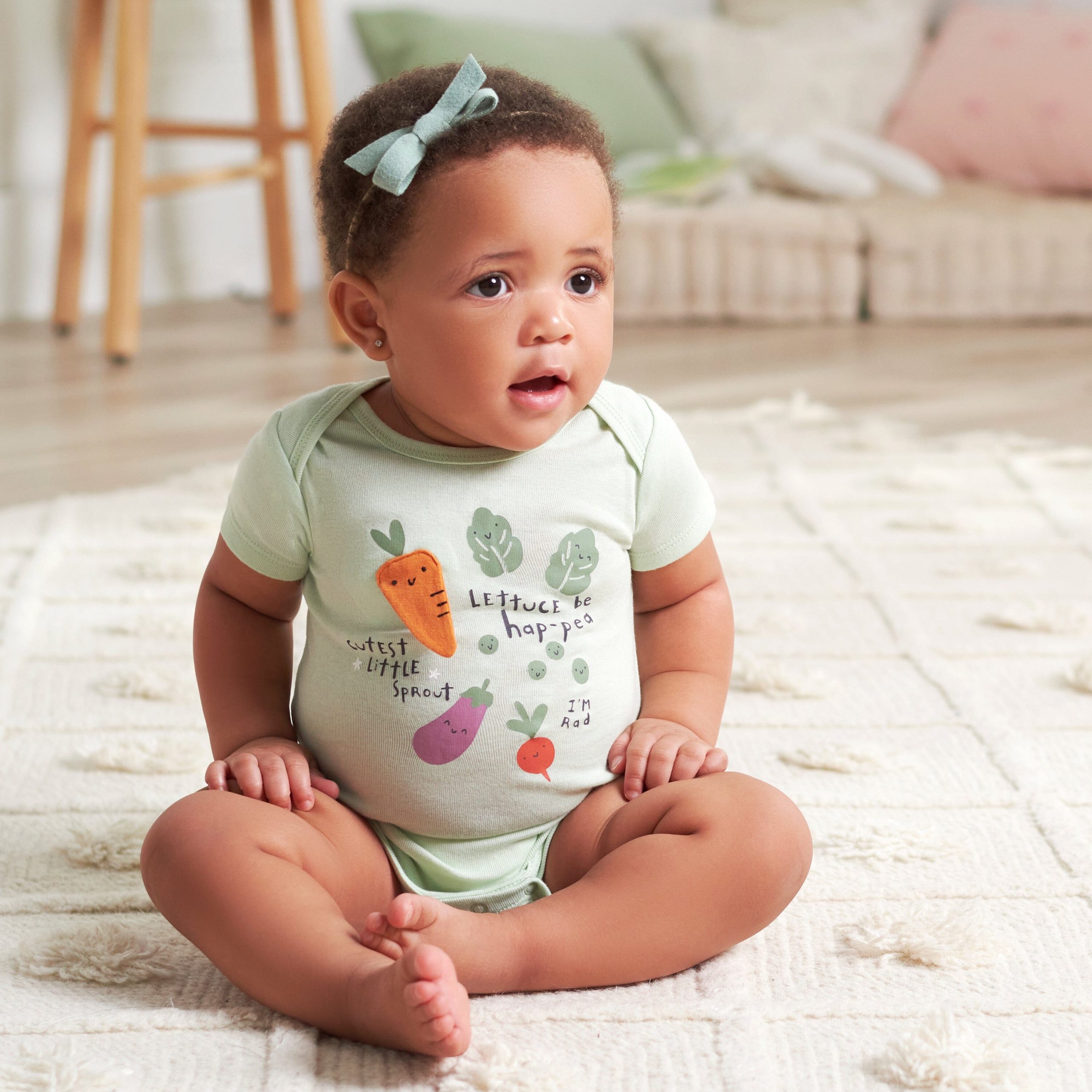 5-Pack Baby Neutral Happy Veggies Onesies® Bodysuits - Image 2