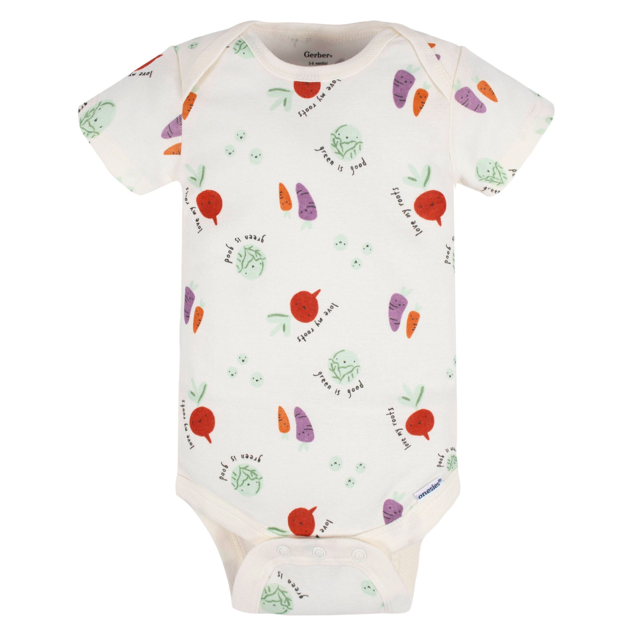 5-Pack Baby Neutral Happy Veggies Onesies® Bodysuits - Image 6