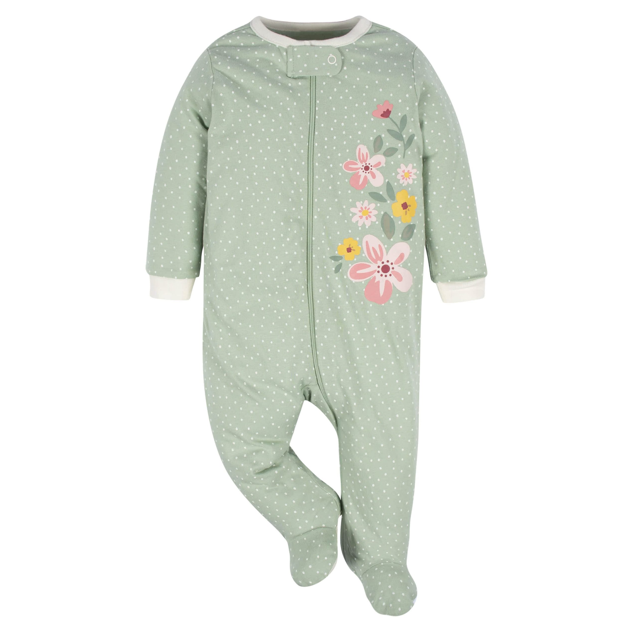 4-Pack Baby Girls Golden Floral Sleep 'N Plays - Image 4