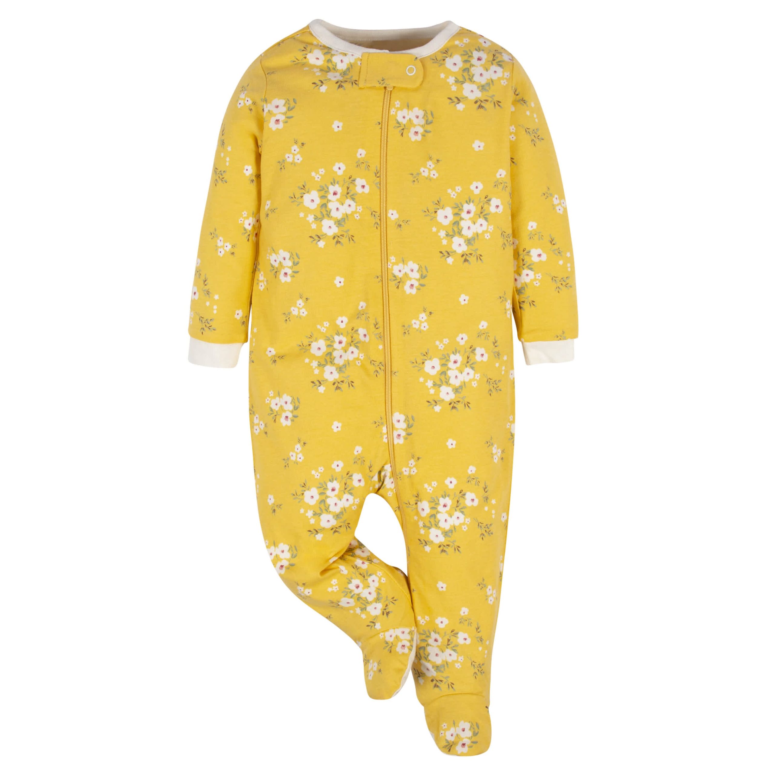 4-Pack Baby Girls Golden Floral Sleep 'N Plays - Image 8