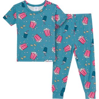 2-Piece Big Kids Neutral Movie Night Pajamas